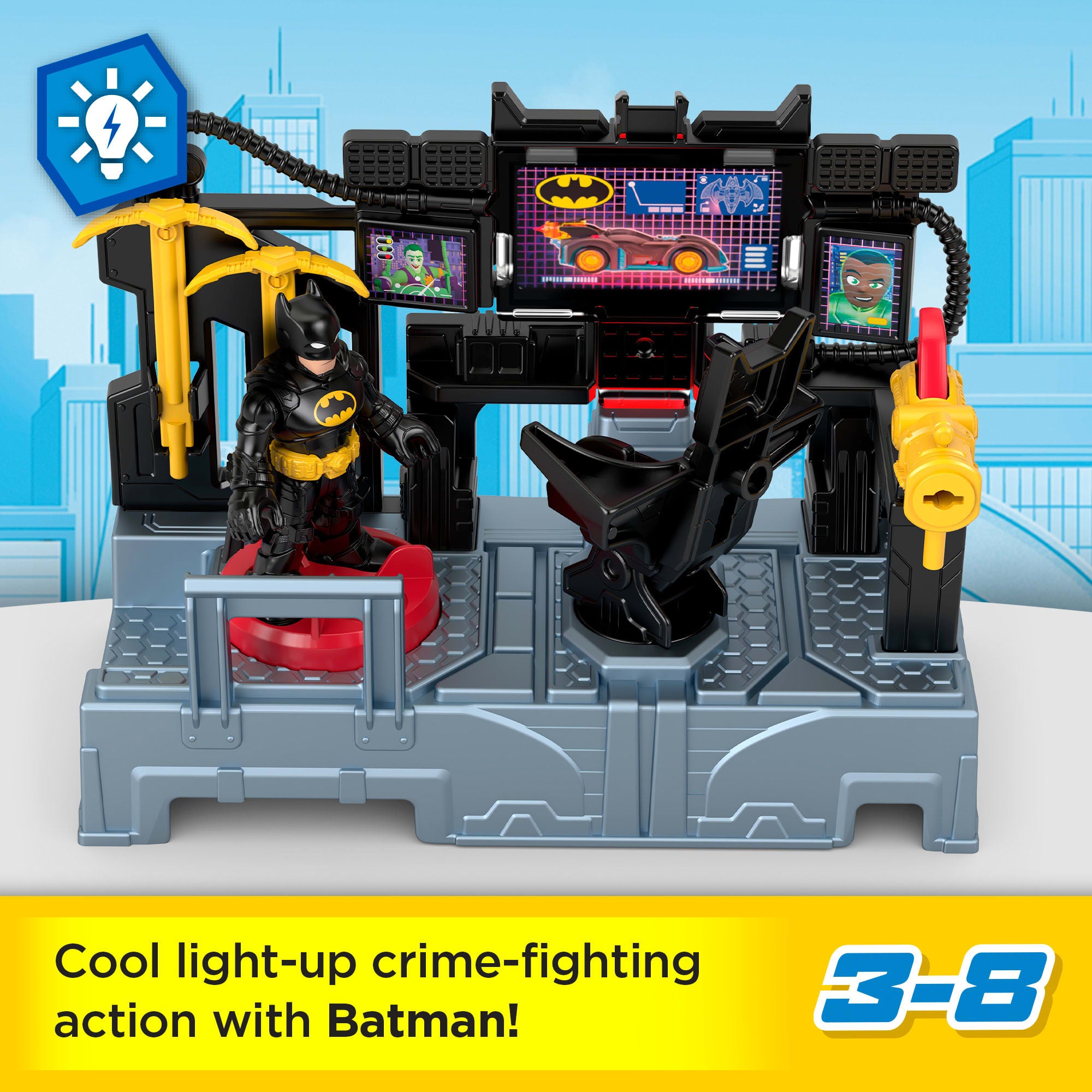 Imaginext DC Super Friends Bat Command Center Playset With Lights & Batman Figure - Image 2