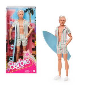 Barbie Ken du Film Barbie Poupée Avec ensemble de Plage Rayé