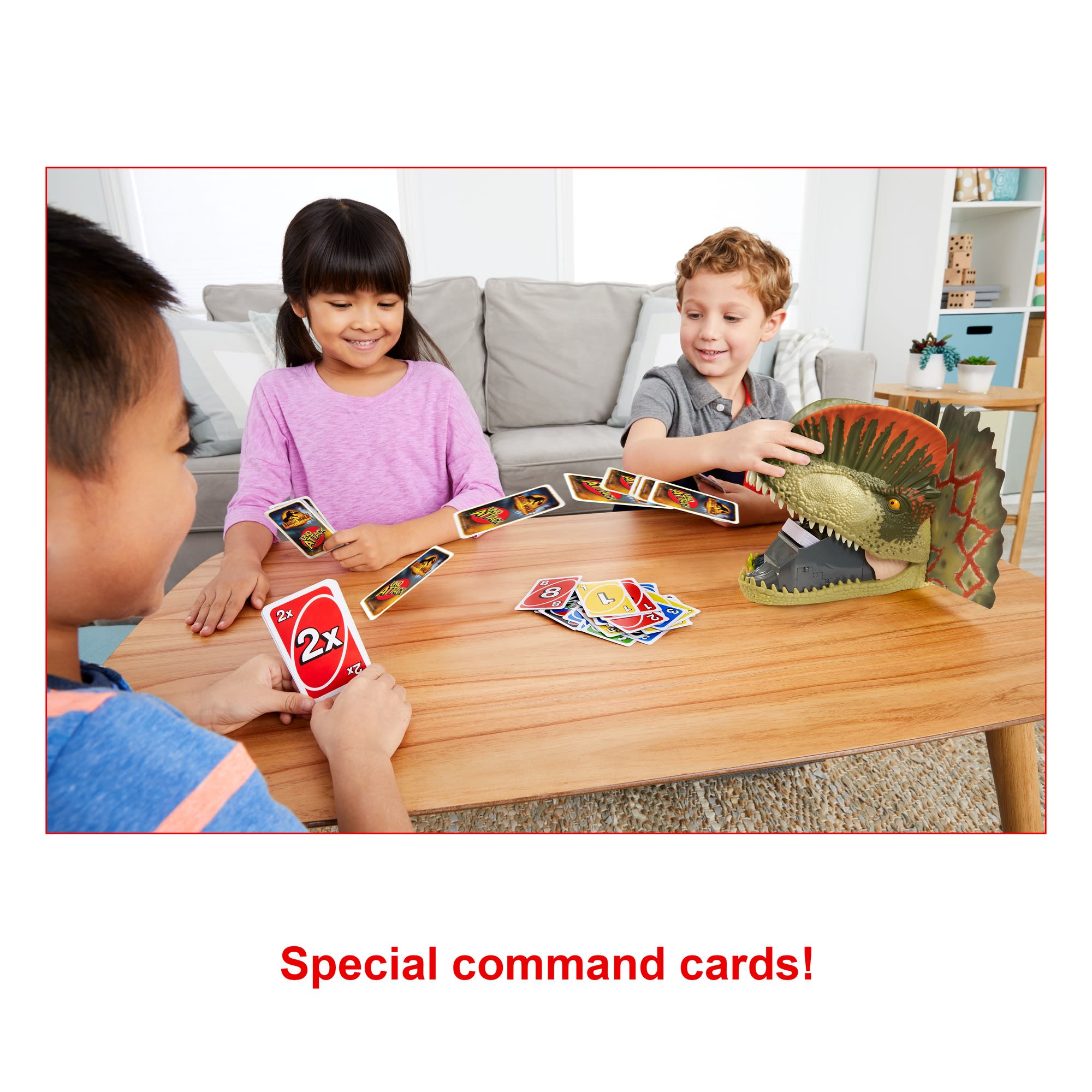 UNO Attack Jurassic World Dominion Card Game With Dinosaur Card Launcher - Image 2