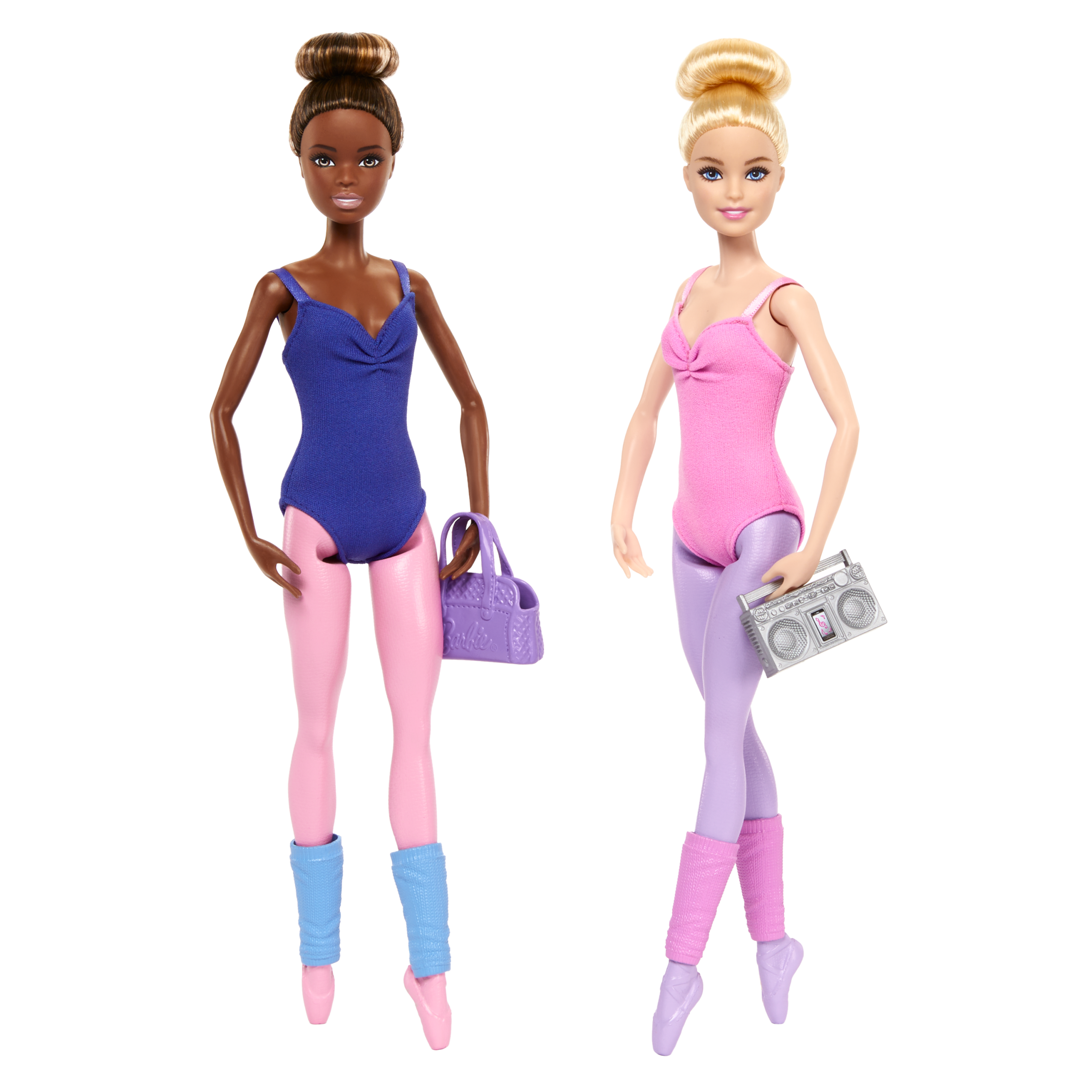 Barbie Ballet Room Set With 2 Ballerina Fashion Dolls. Extra Look & Dance Accessories