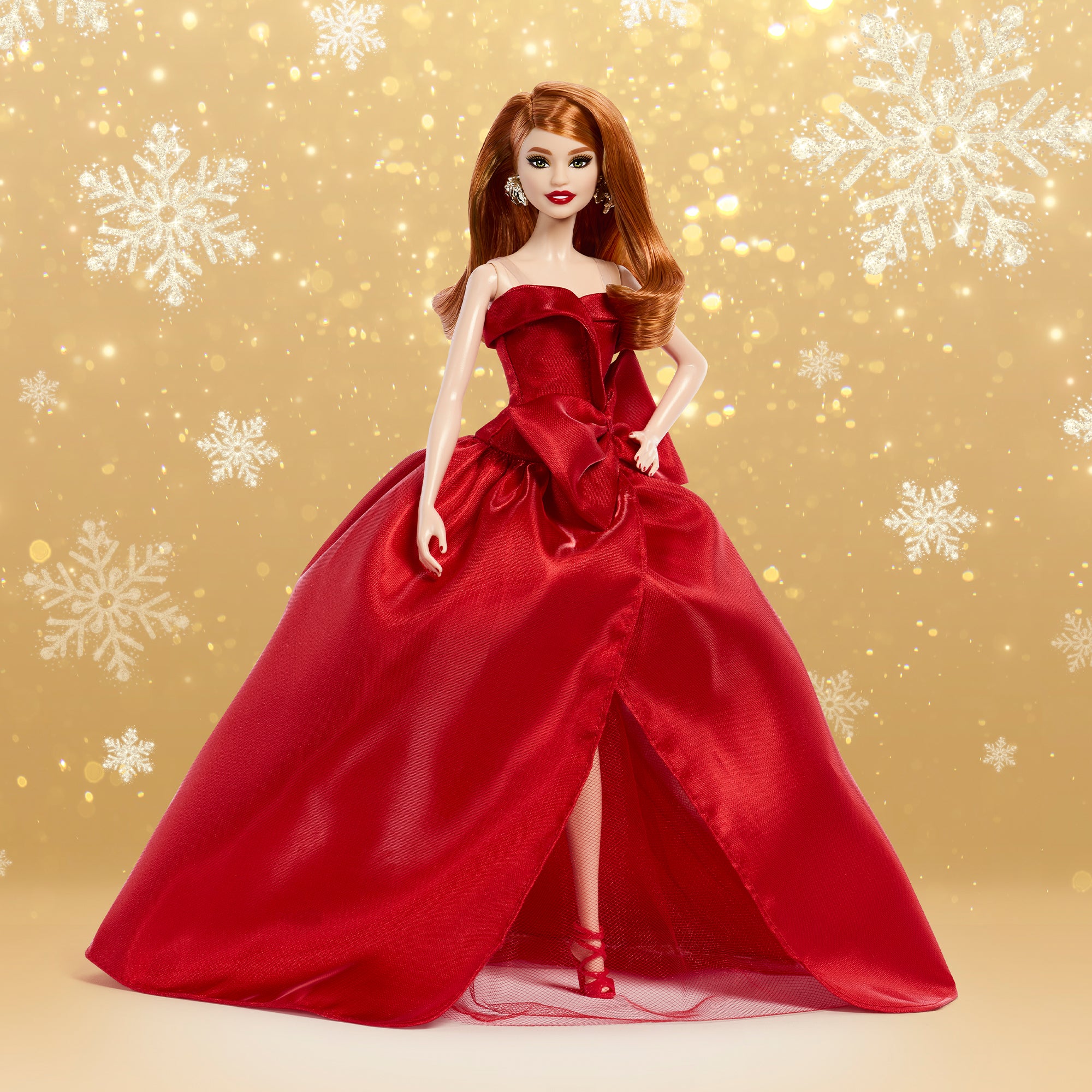 Barbie Signature 2026 Holiday Barbie Doll with Red Hair - Image 6