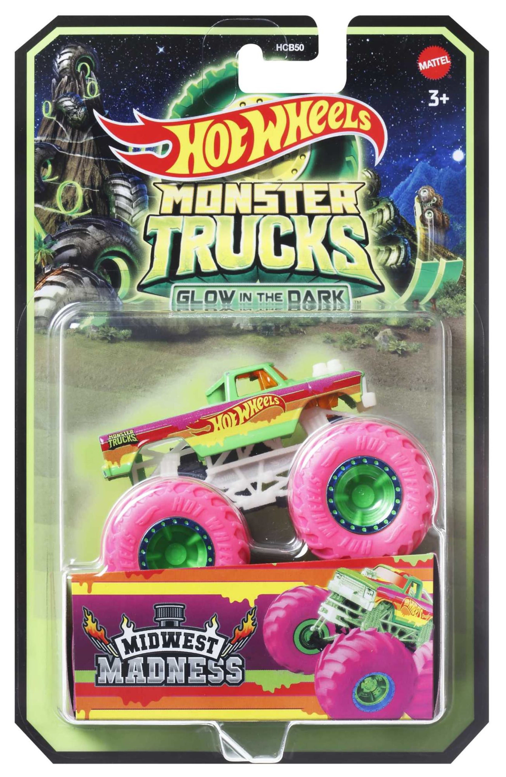 Hot Wheels Monster Trucks Die-Cast 1:64 Scale Toy Truck That Glows in The Dark - Image 6