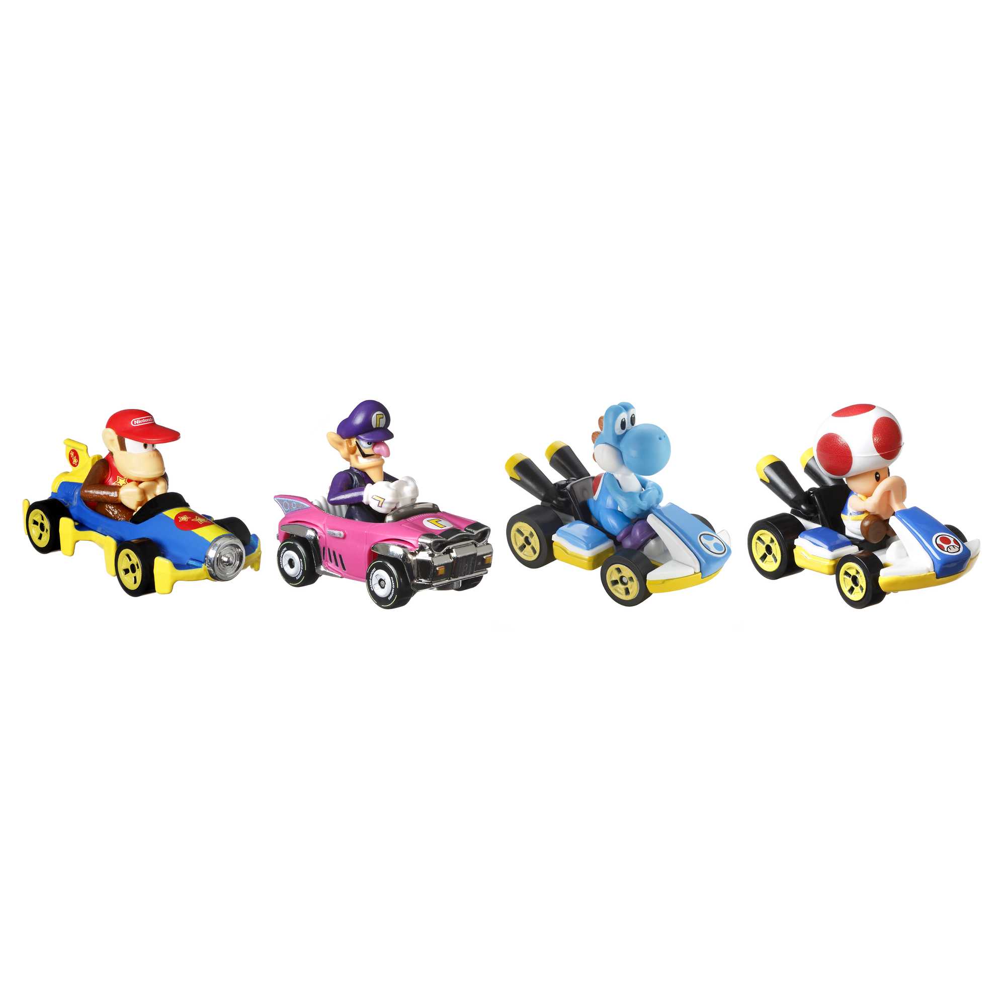 Hot Wheels Mario Kart Set Of 4 Toy Character Vehicles. Includes 1 Exclusive Mario Toy - Image 6