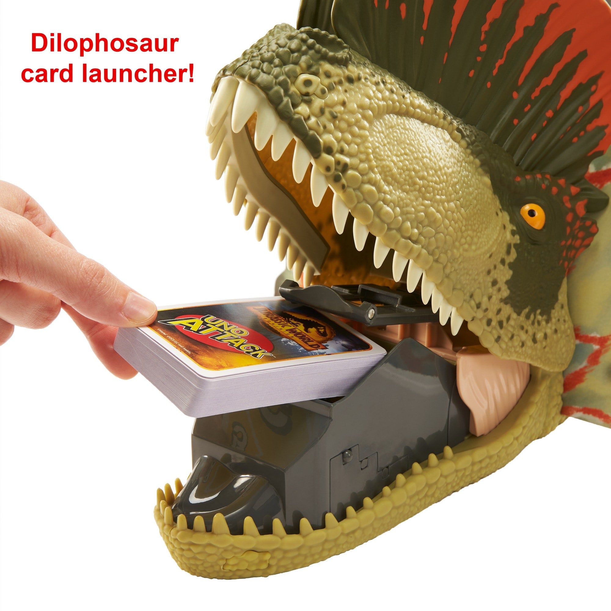 UNO Attack Jurassic World Dominion Card Game With Dinosaur Card Launcher - Image 3