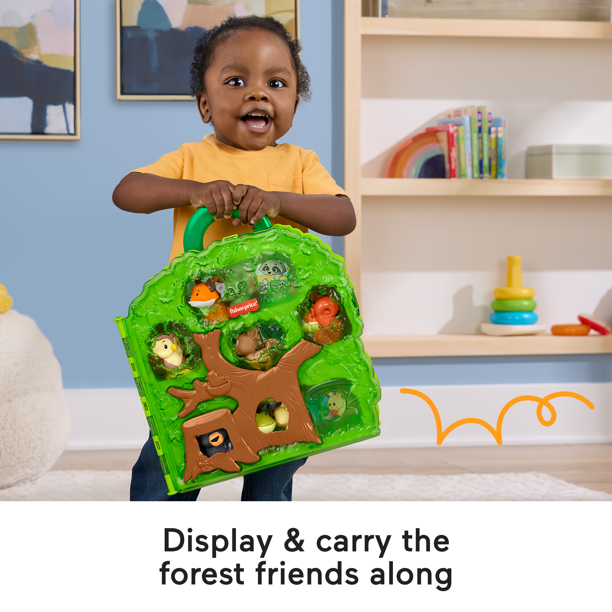 Fisher-Price Little People Forest Friends Carry Case Toddler Playset With Figures. 9 Pieces - Image 3
