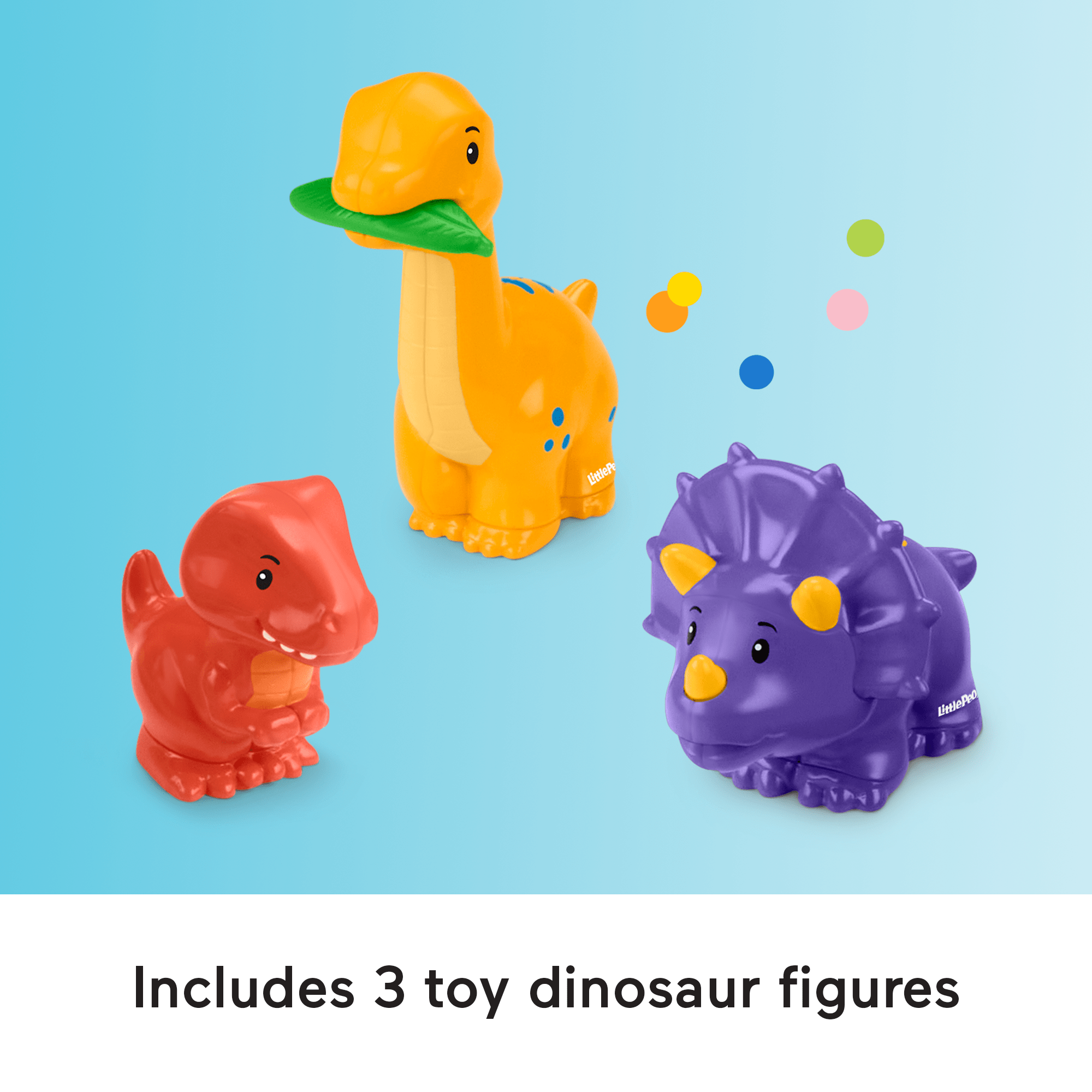 Fisher-Price Little People Dinosaur Village & Play Mat Toddler Playset. 3 Toy Figures - Image 5