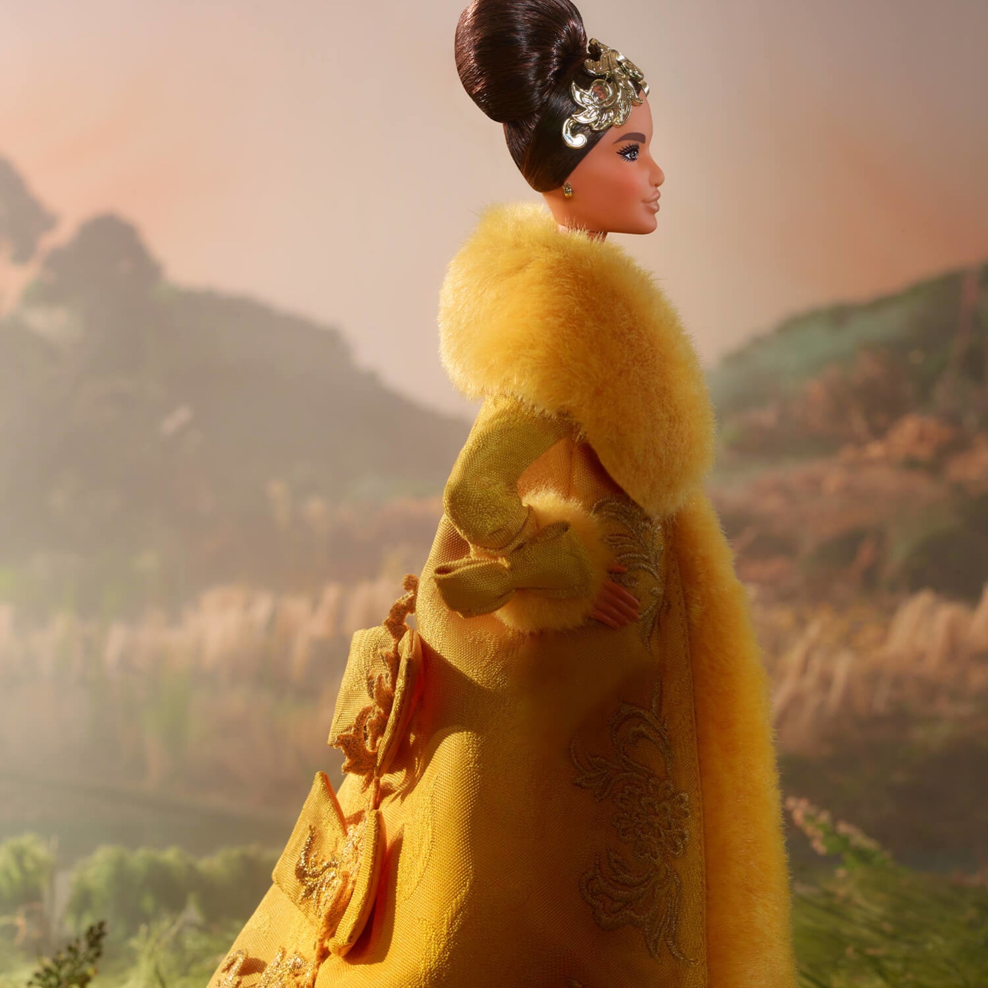Guo Pei Barbie Doll Wearing Golden-Yellow Gown - Image 17