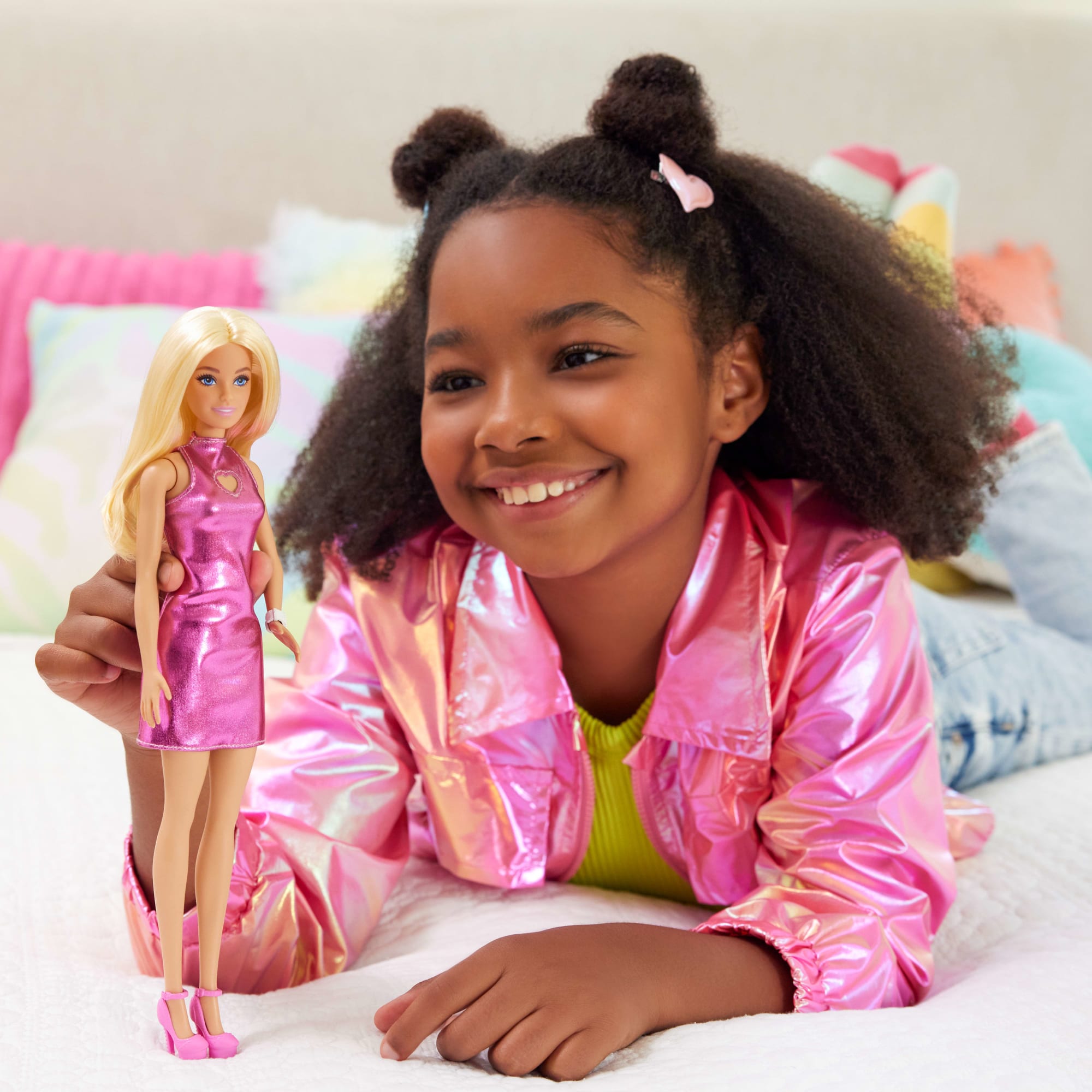 Barbie Fashionista Boneca Vestido Rosa de Pele - Image 2