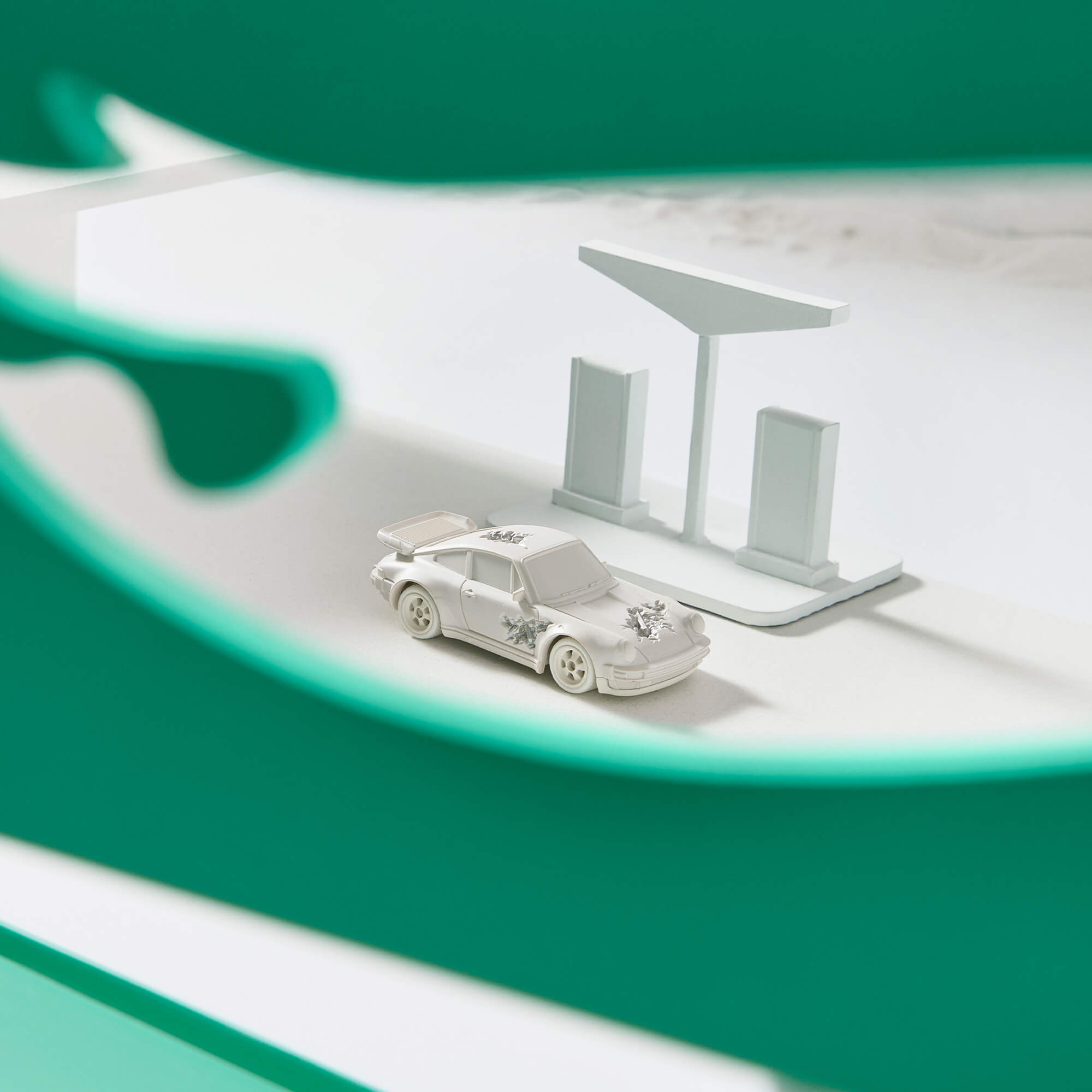 Hot Wheels x Daniel Arsham Eroded Porsche 930 and Rally Case - Image 8