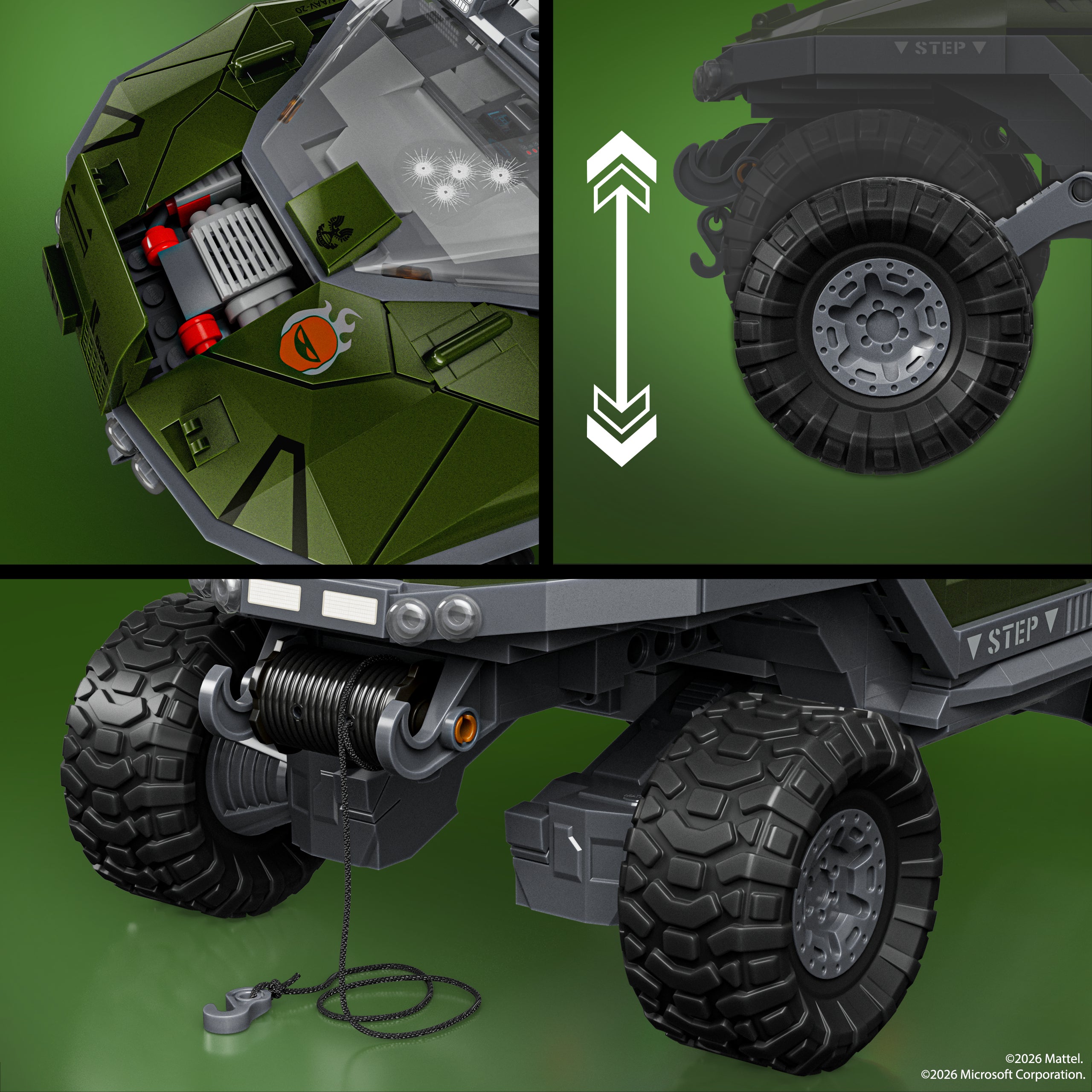 Mattel Brick Shop Hot Wheels Halo UNSC M12 Warthog Building Set - Image 3