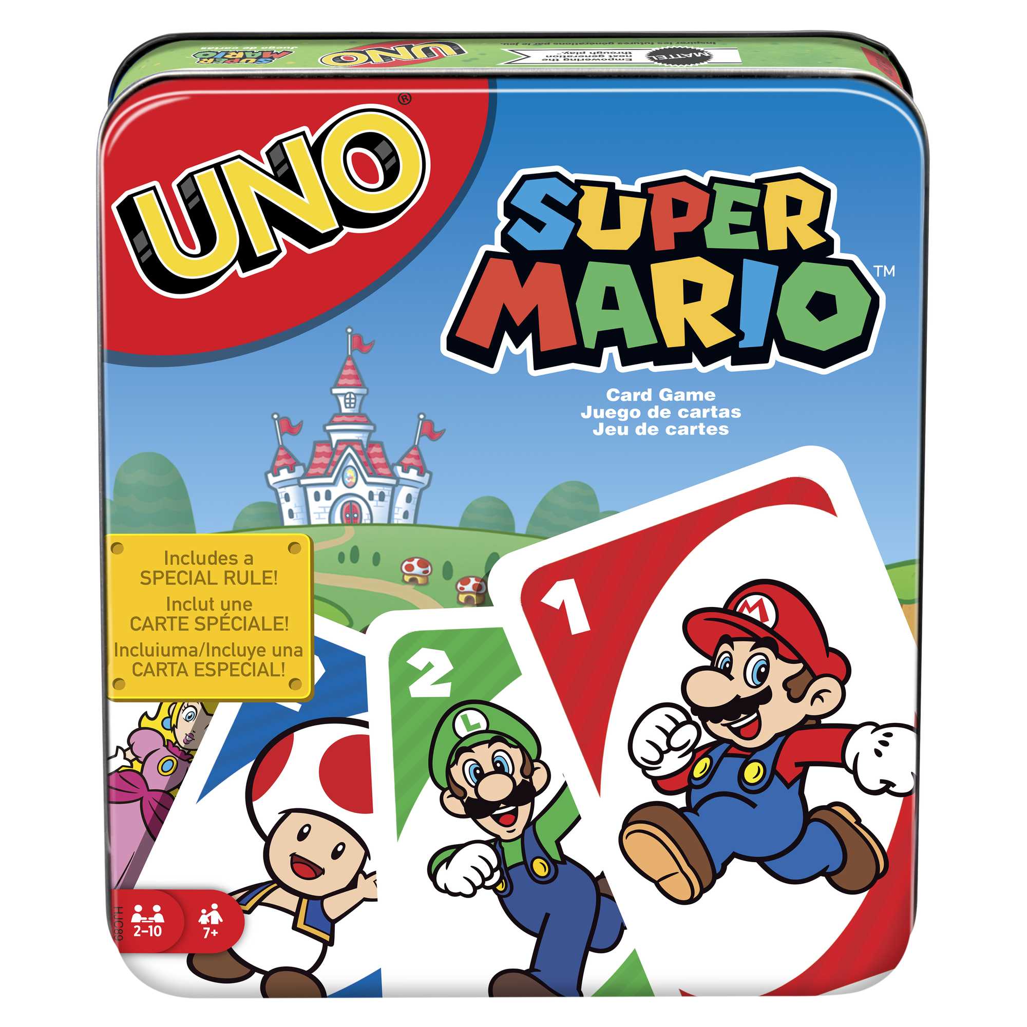 UNO Super Mario Card Game. Video Game Themed Travel Game in Collectible Storage Tin