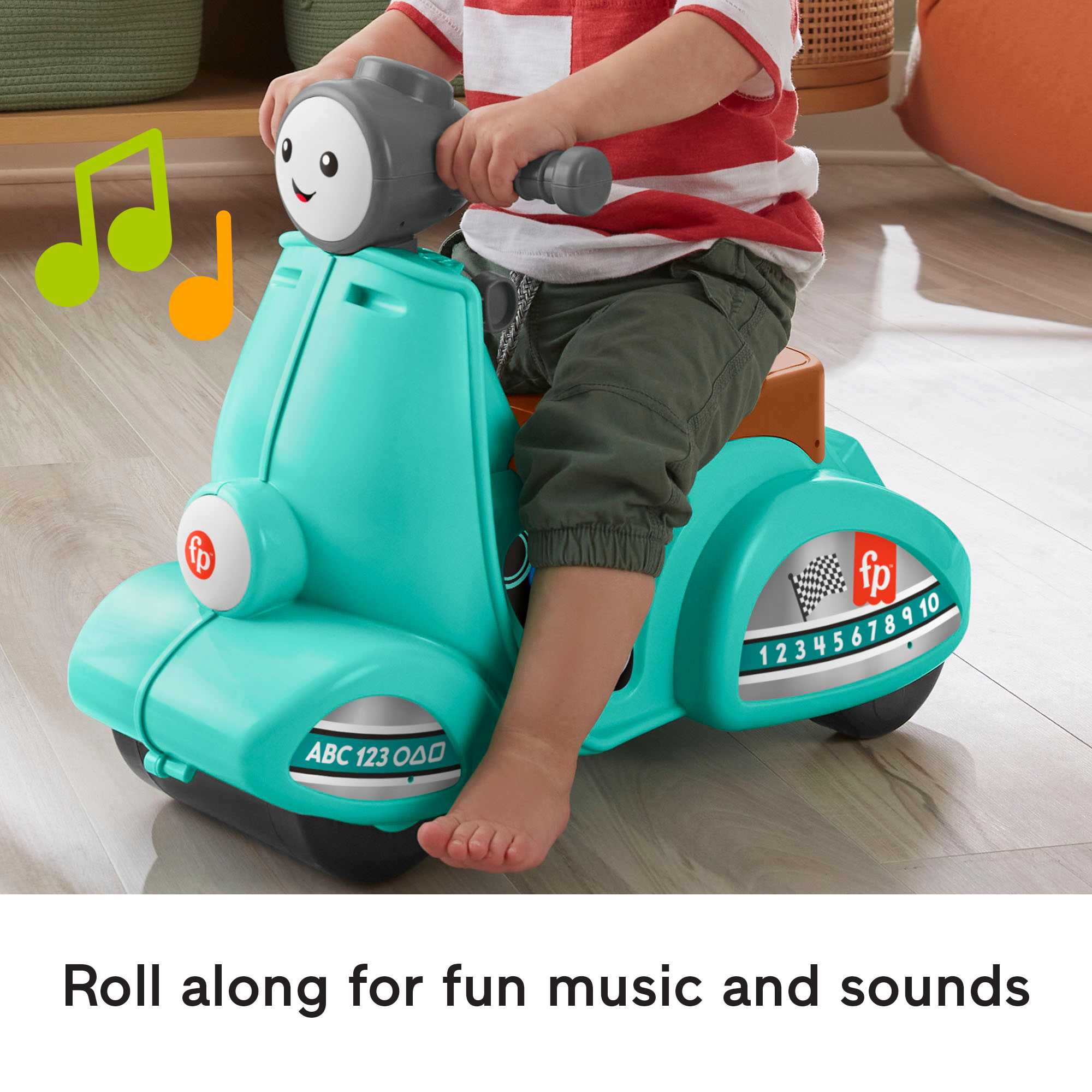 Fisher-Price Laugh & Learn Toddler Toy. Smart Stages Cruise Along Scooter Musical Ride-On - Image 5