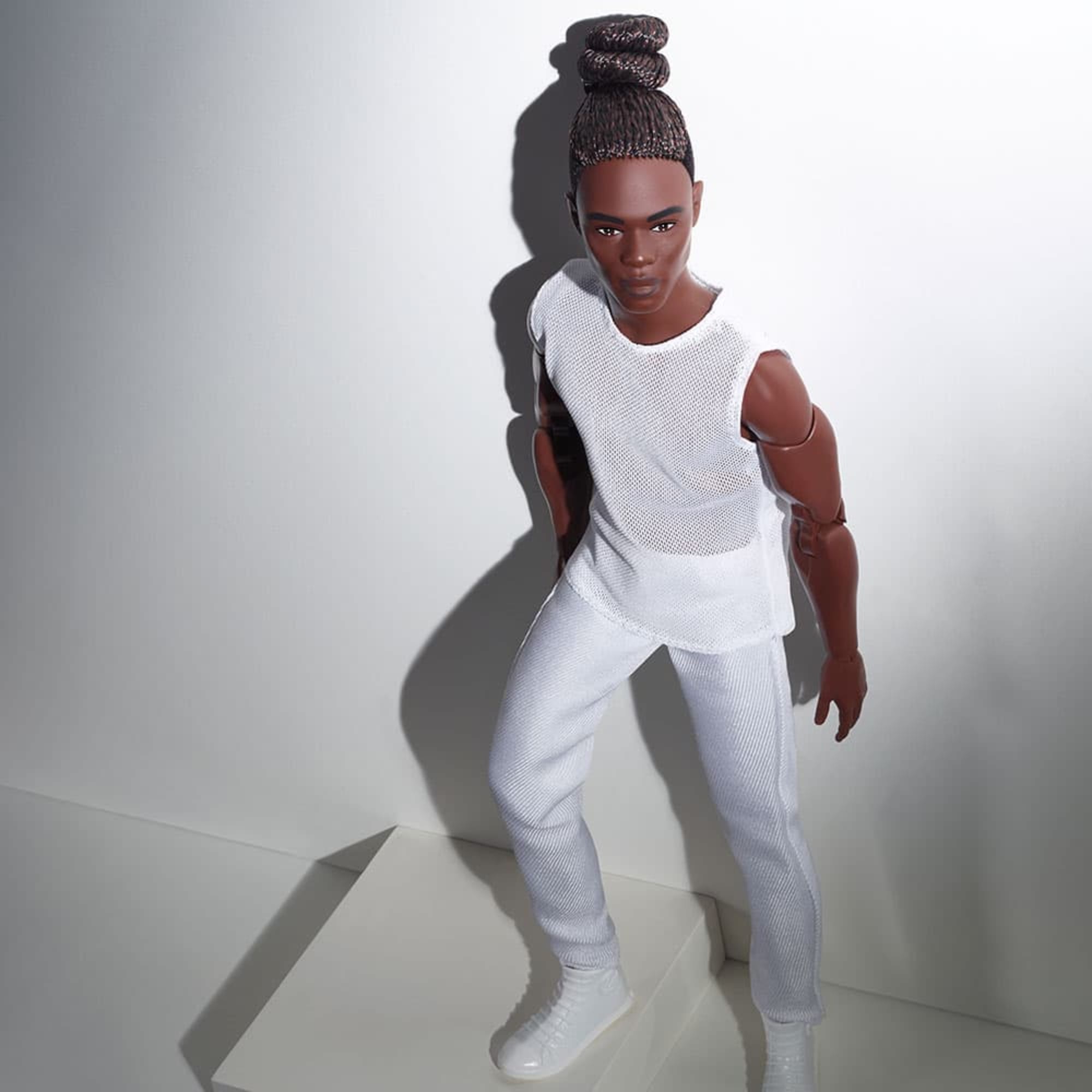 Barbie Looks Ken Doll (Brunette with Braids & Bun Hairstyle) - Image 4
