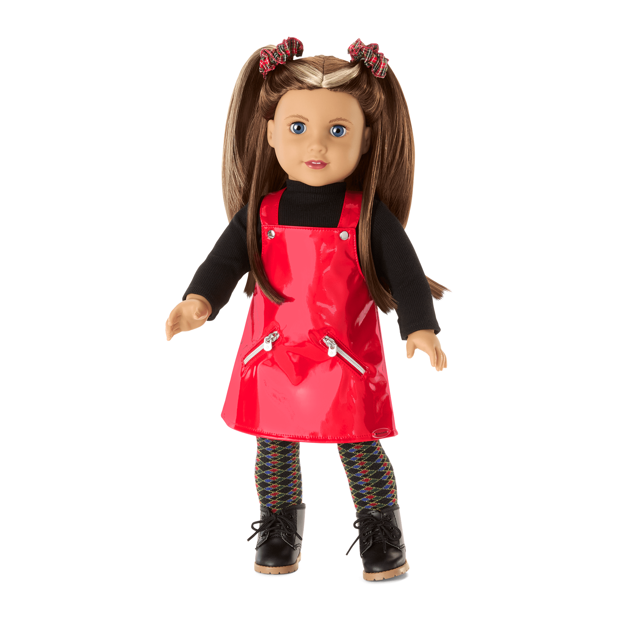 Nicki's™ Red Vinyl Jumper Outfit for 18-inch Dolls (Historical Characters) - Image 2