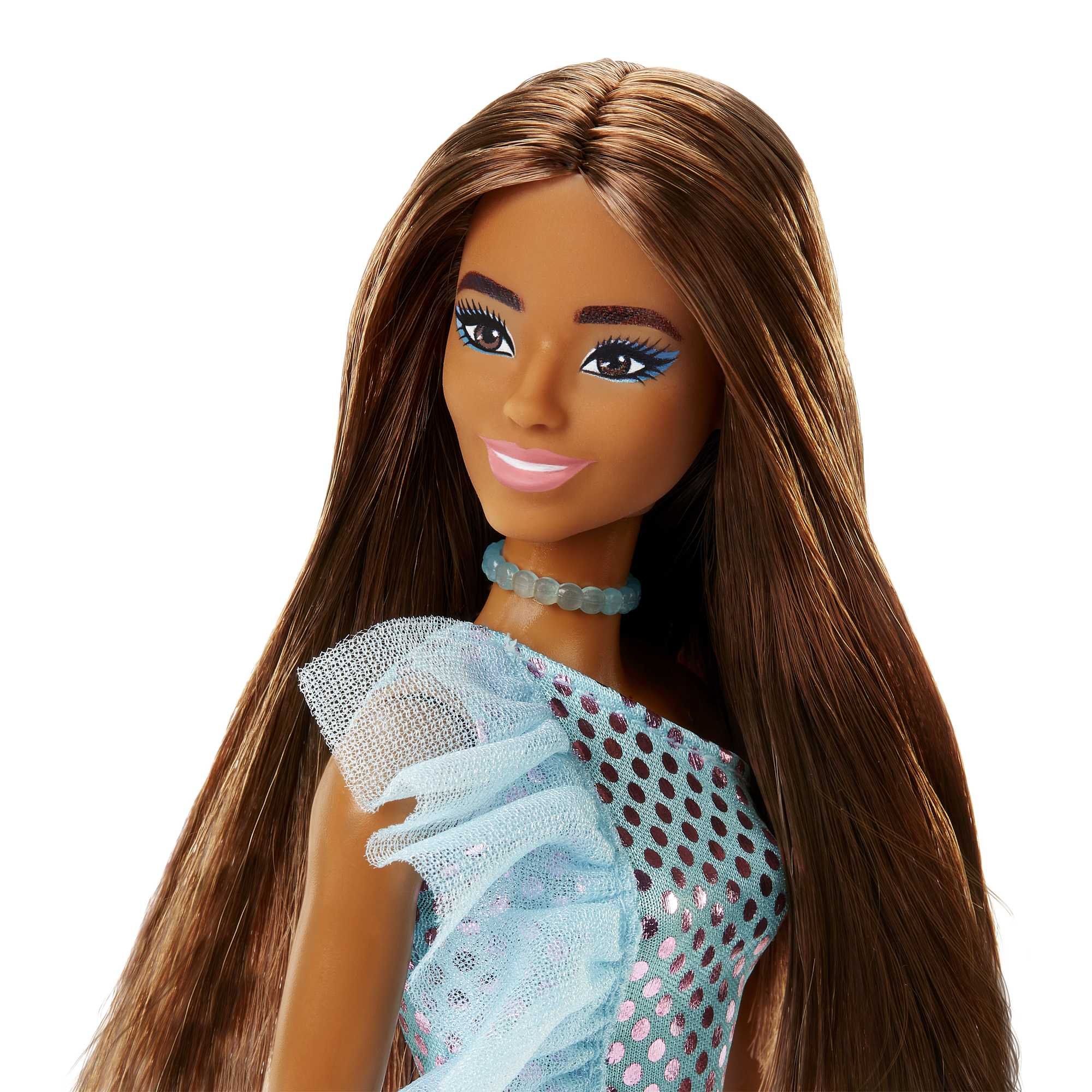 Barbie Fashion & Beauty Muñeca Glitz Vestido de Noche Azul - Image 2