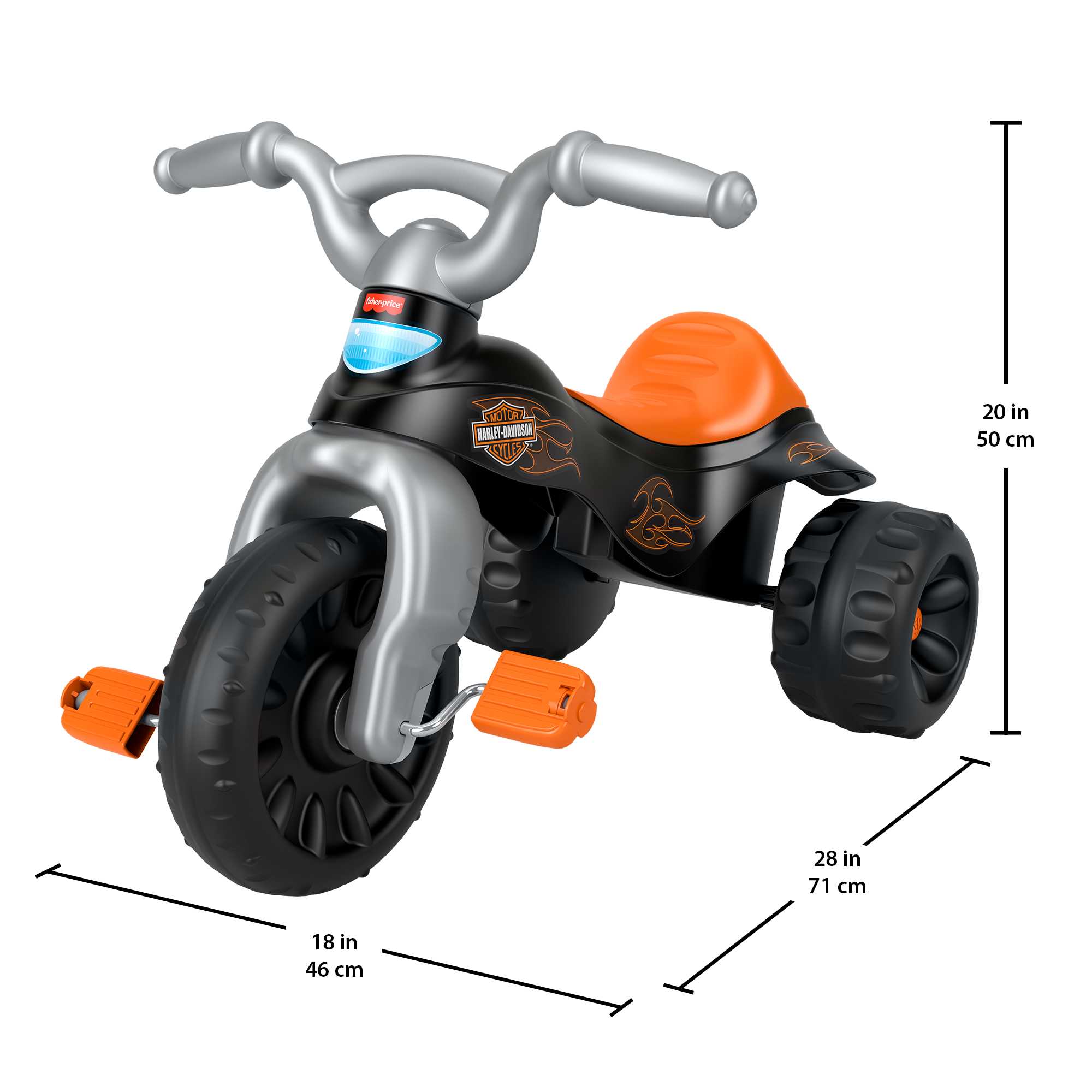 Fisher-Price Harley-Davidson Tough Trike Toddler Tricycle With Handlebar Grips - Image 5