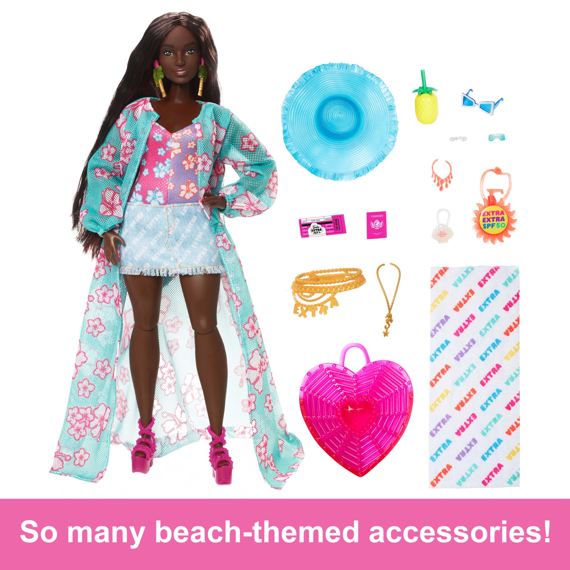 Travel Barbie Doll With Beach Fashion. Barbie Extra Fly - Image 3