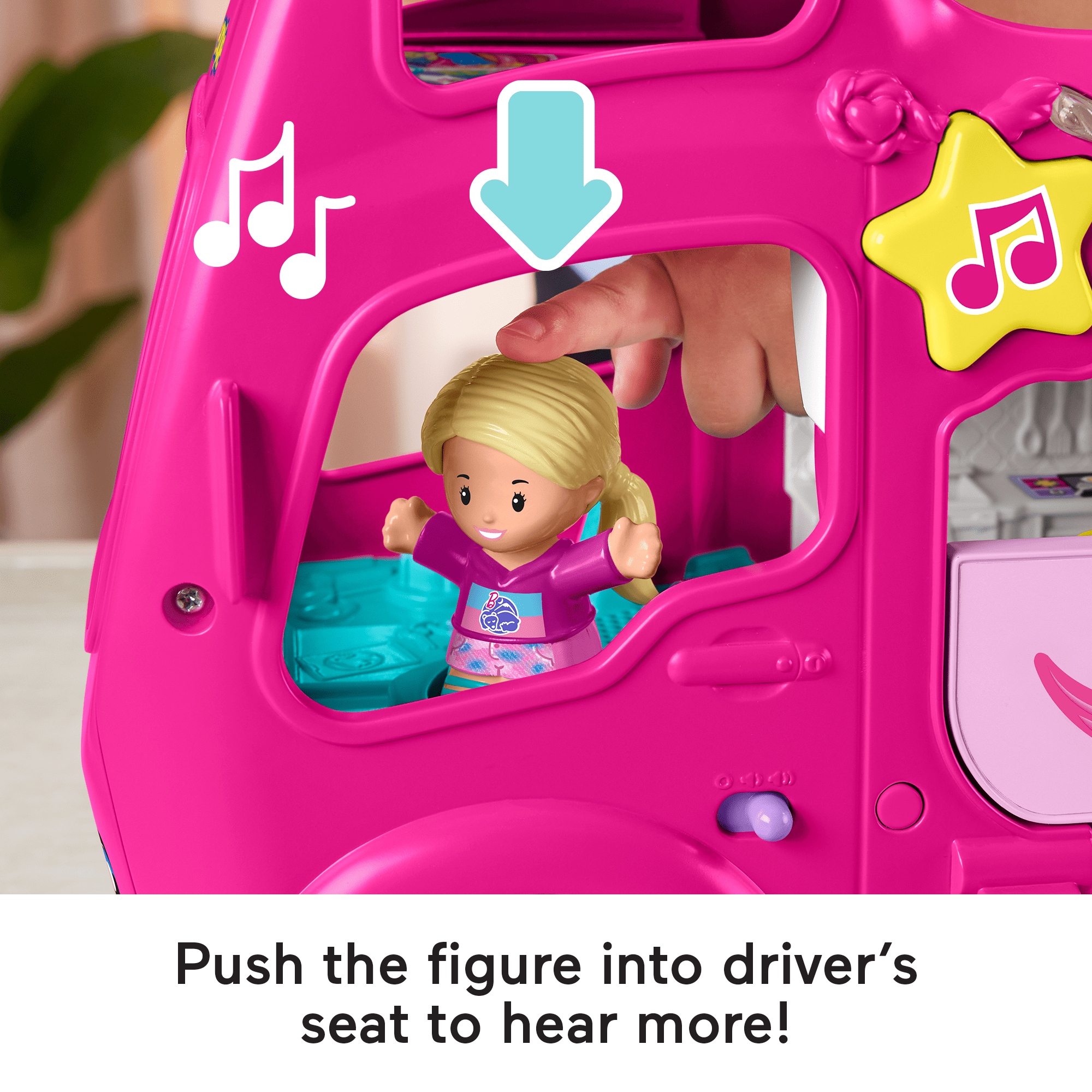 Fisher-Price Little People Barbie Little Dream Camper Rv Playset With Music Lights & 2 Figures - Image 4