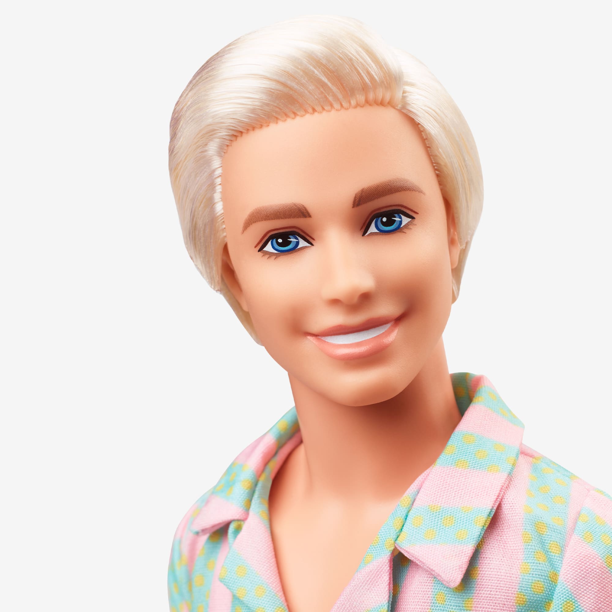 Ken Doll Wearing Pastel Striped Beach Matching Set – Barbie The Movie - Image 6
