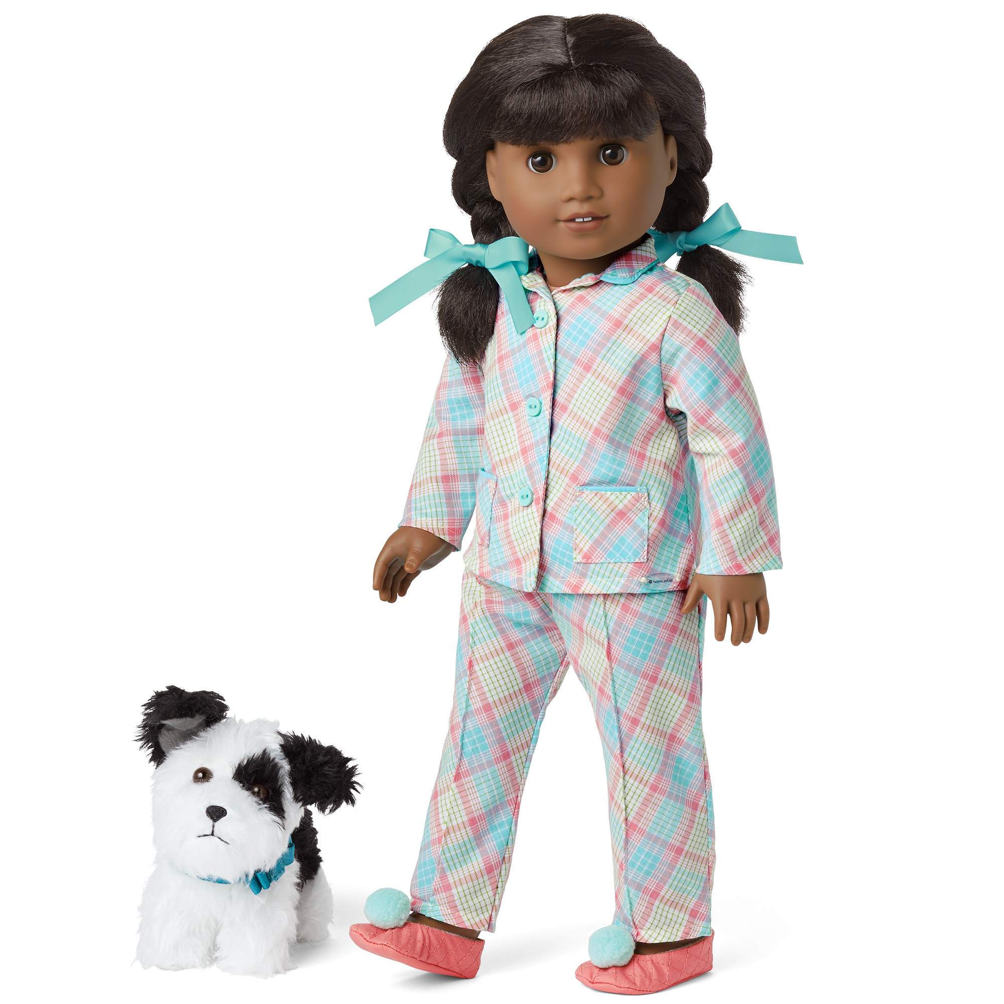 Melody's™ Plaid Pajamas & Dog (Historical Characters)