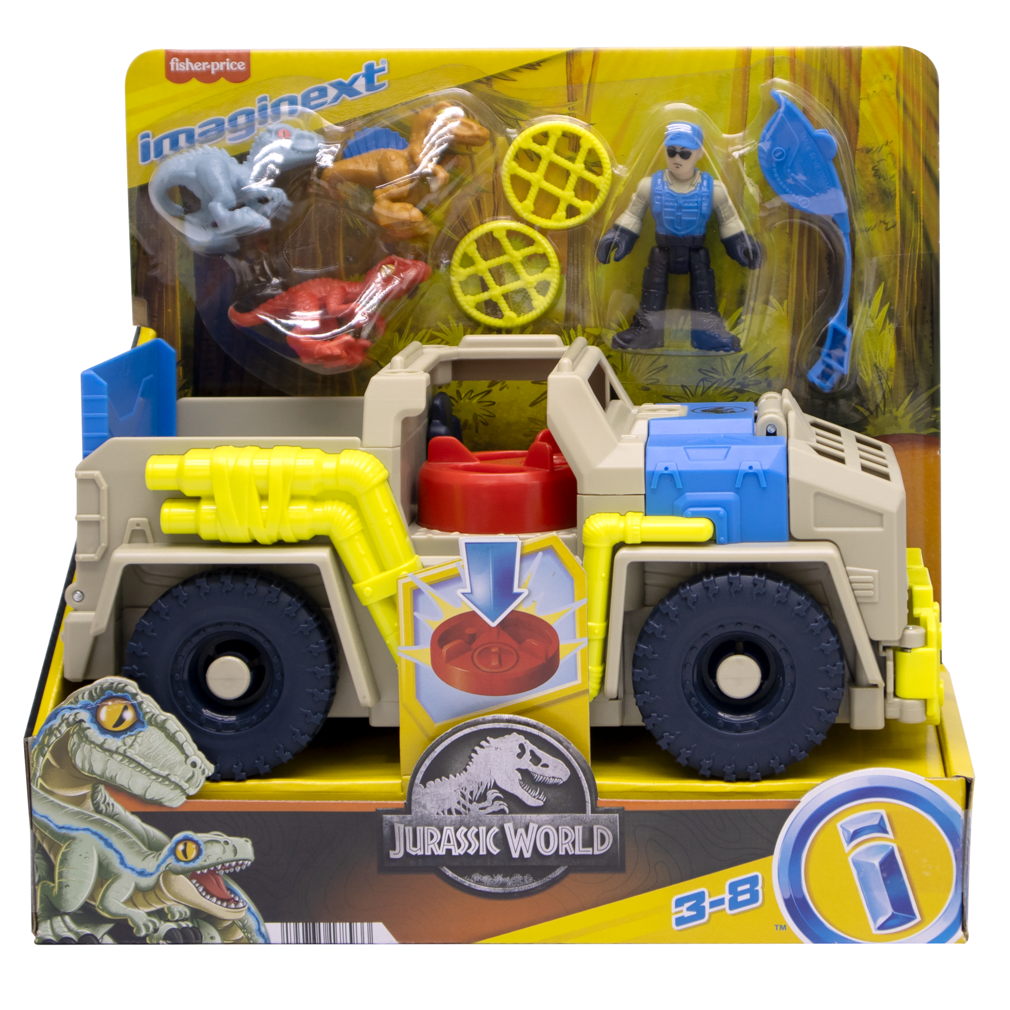 Imaginext Jurassic World Veículo de Brinquedo Rastreadora de Dinossauros - Image 2
