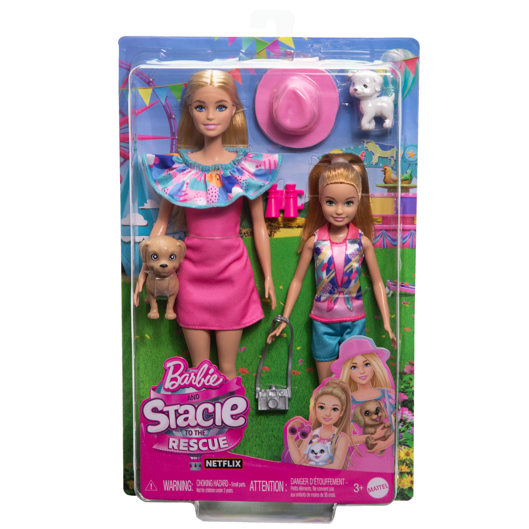 Barbie-Coffret Poupées Stacie et Barbie Avec 2Chiots et Accessoires - Image 6