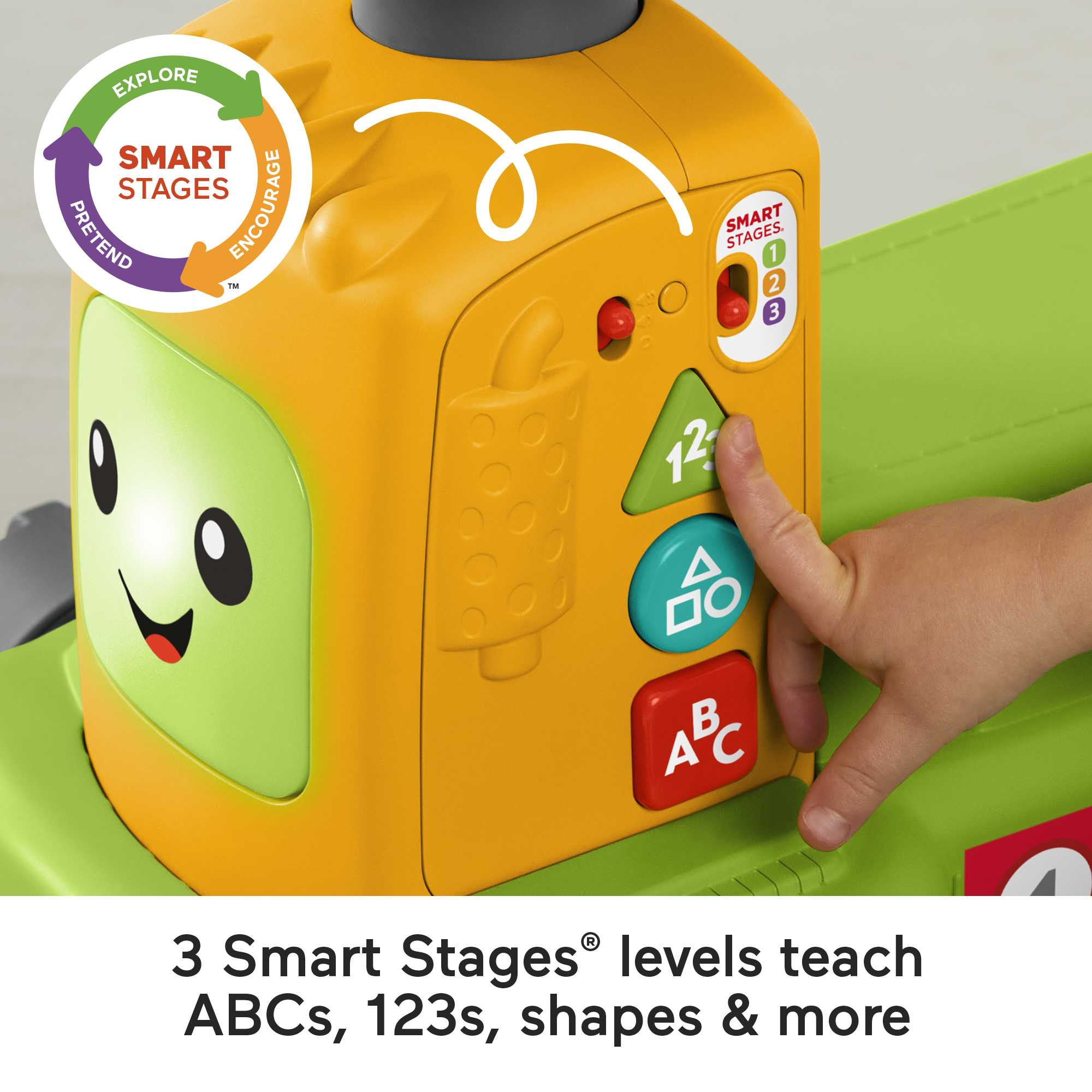 Fisher-Price Laugh & Learn 4-In-1 Farm To Market Tractor Ride-On Learning Toy. Multilanguage Version - Image 4