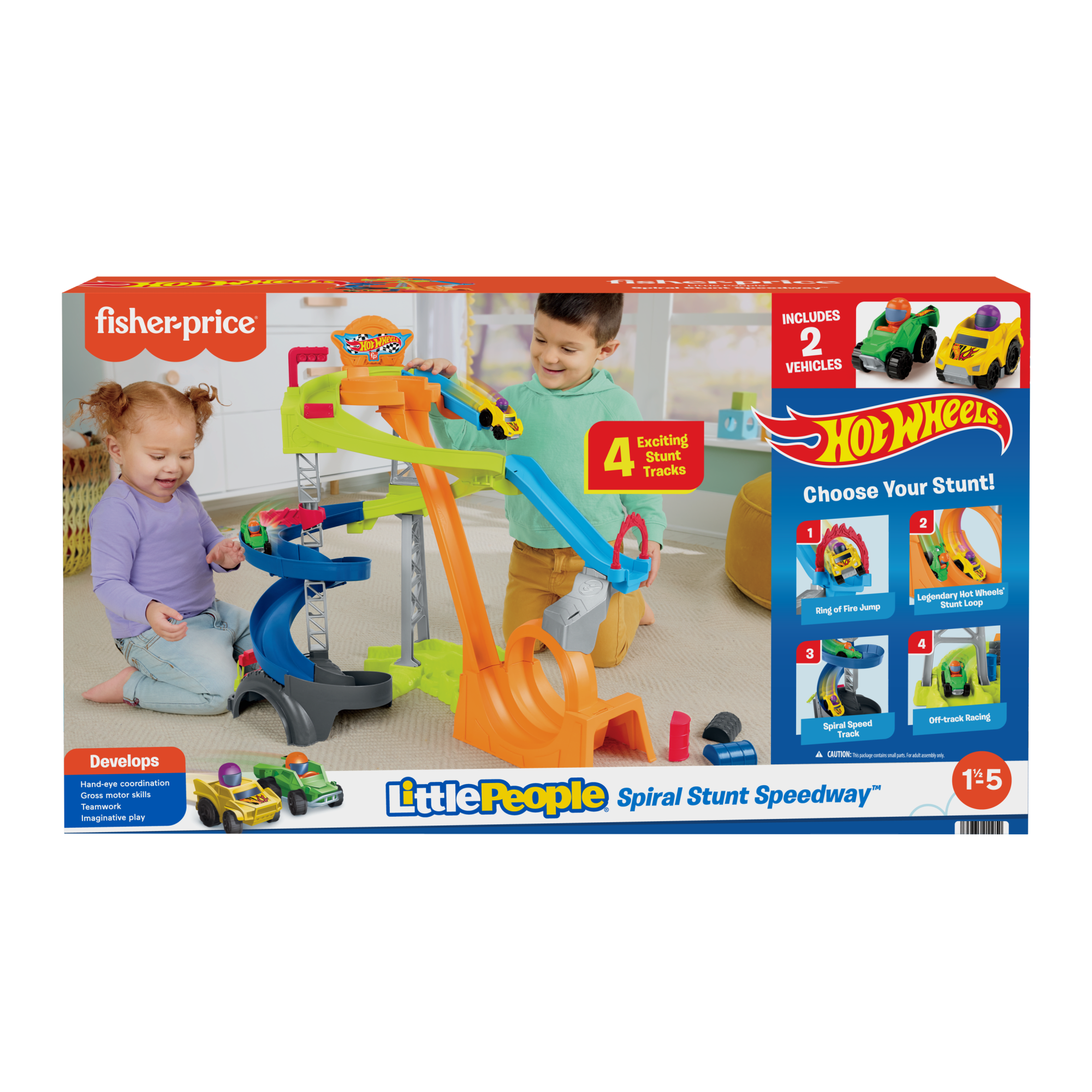 Little People Hot Wheels Juguete para Bebés Pista de Carreras y Choques - Image 6