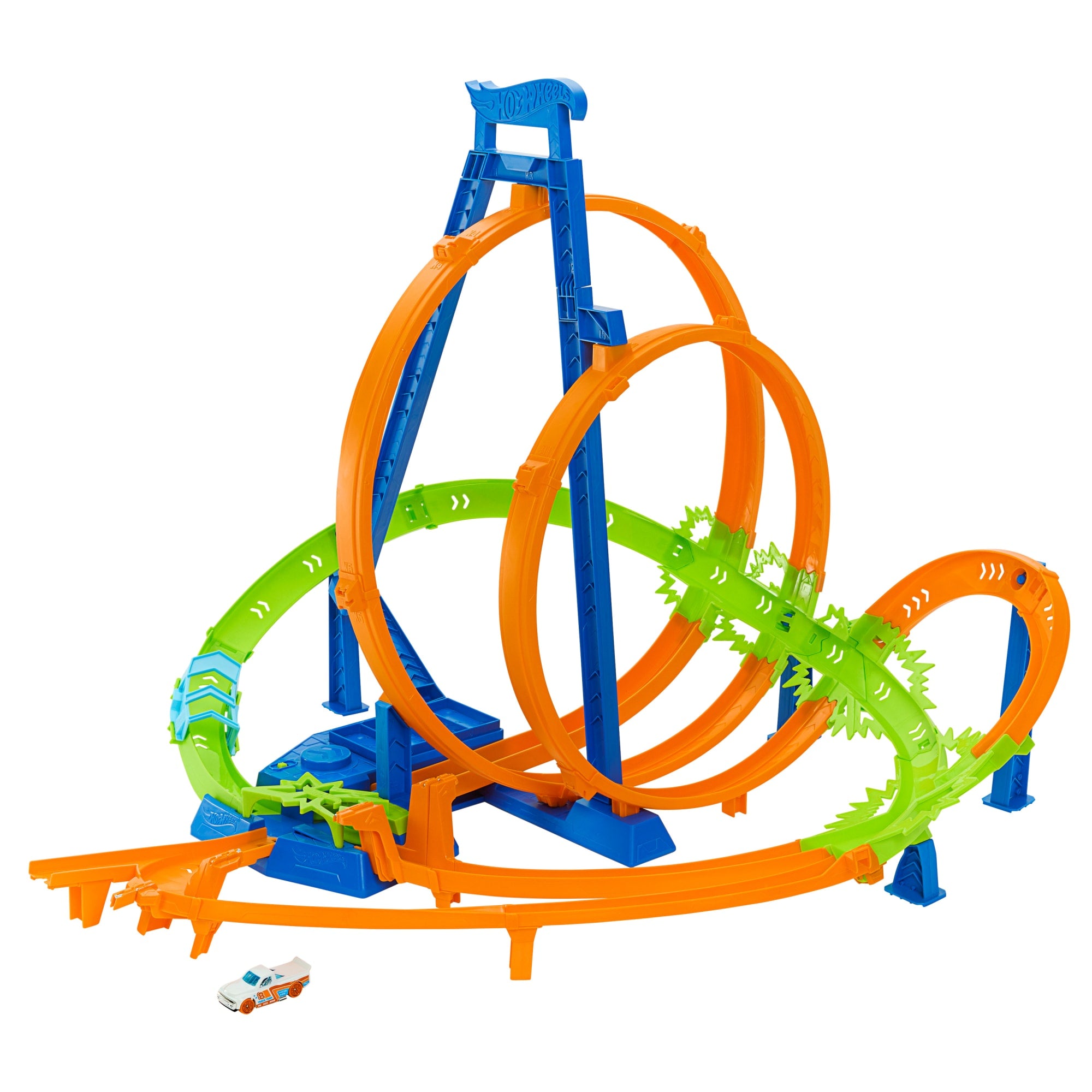Hot Wheels Track Set With 5 Crash Zones. Motorized Booster And 1 Hot Wheels Car - Image 6