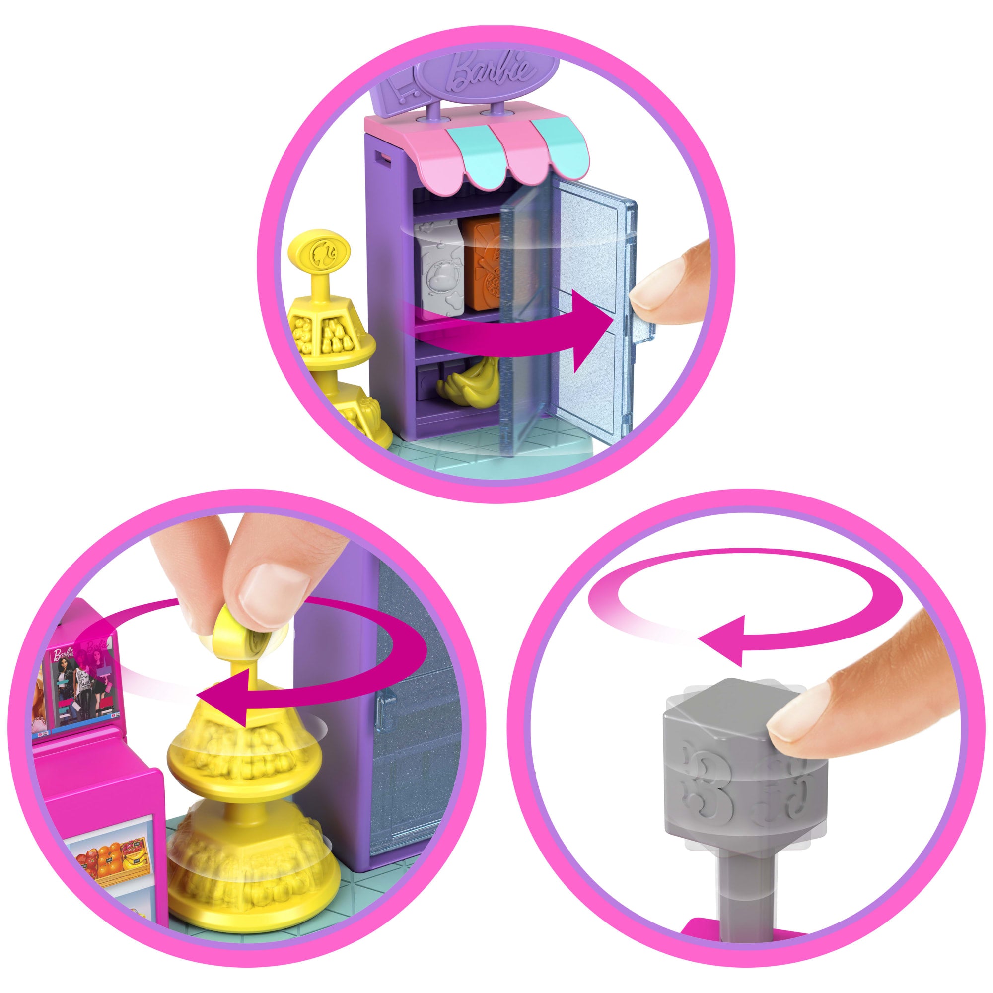 Barbie Mini BarbieLand Conjunto de Brinquedo Supermercado com Mini Boneca - Image 3