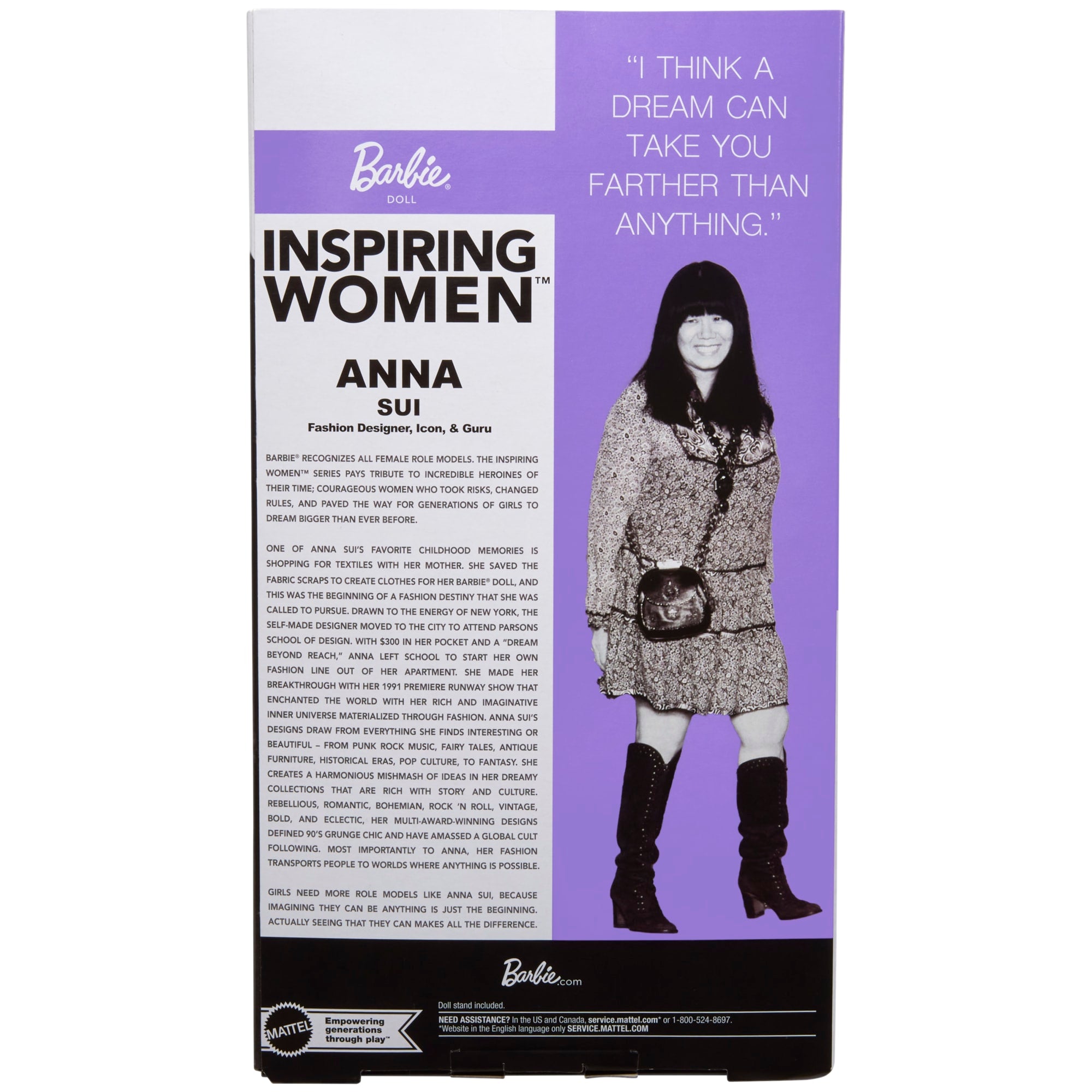 Barbie – Femmes Inspirantes – Poupée et Acc. – Anna Sui. Robe Noire - Image 6