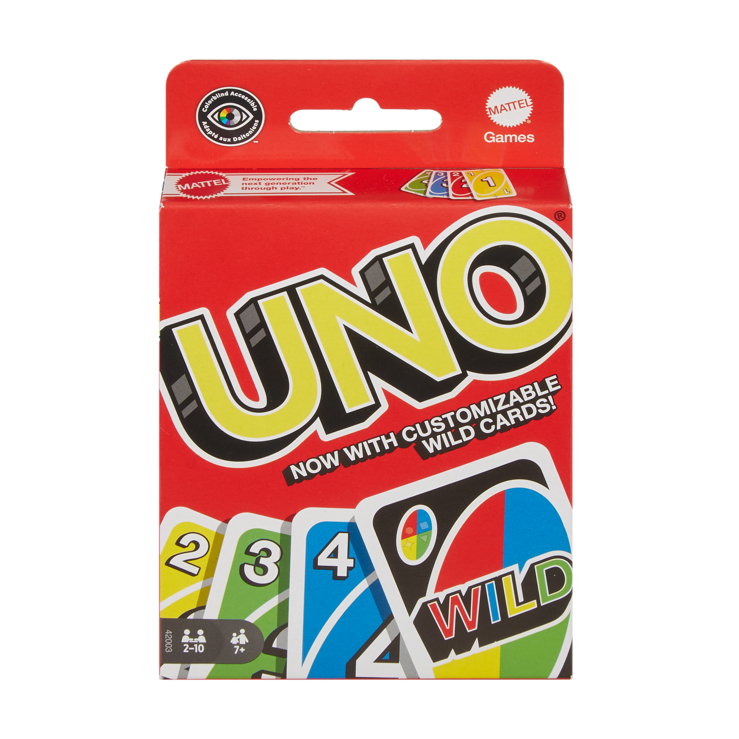 UNO Card Game For Kid. Adult & Family Night & Parties. Color Blind Accessible & Customizable Cards