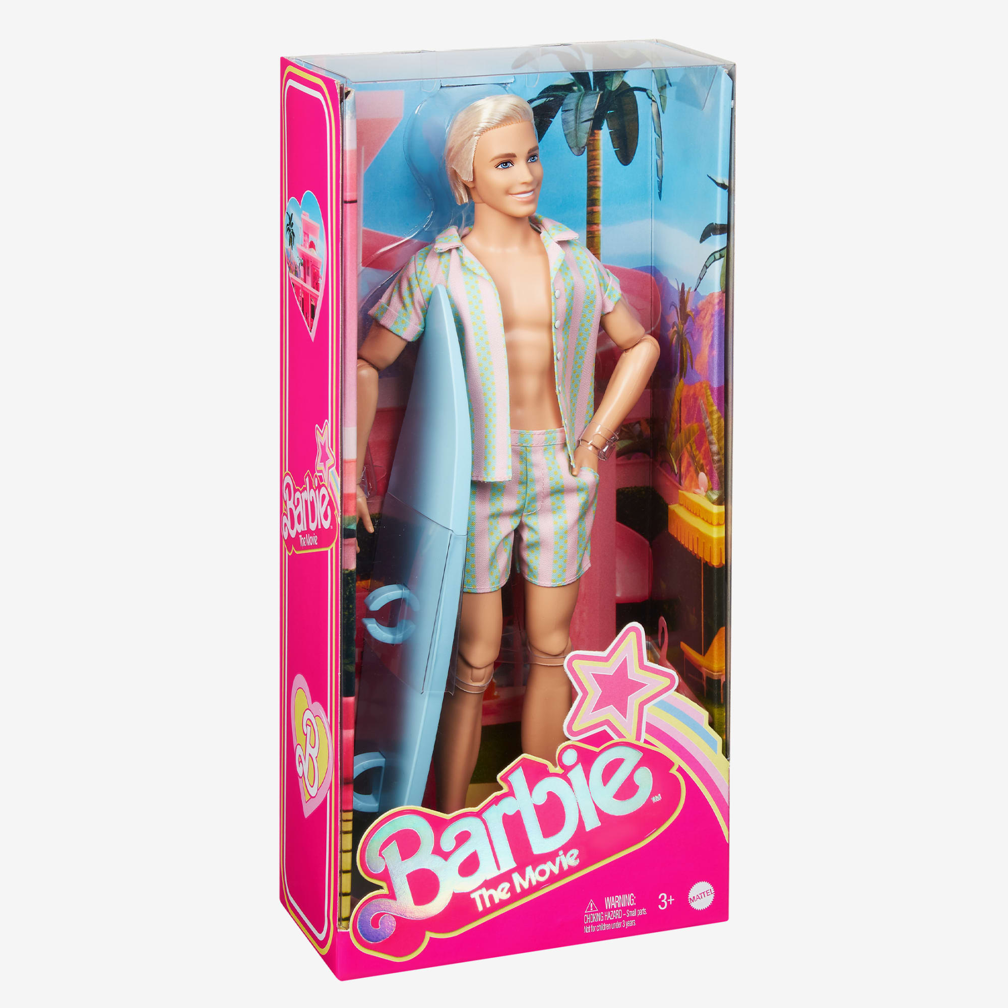 Ken Doll Wearing Pastel Striped Beach Matching Set – Barbie The Movie - Image 8