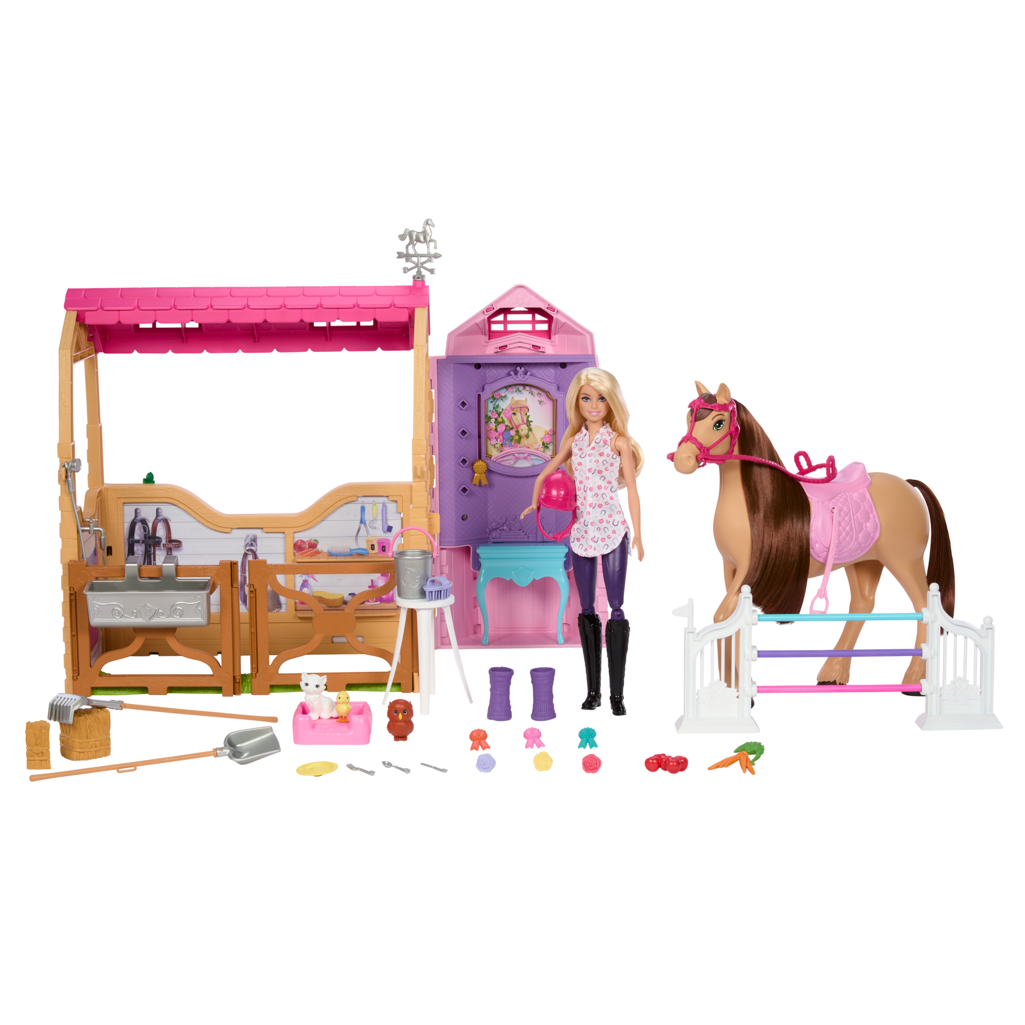 Barbie Detetive A Grande Corrida de Cavalos Conjunto de Brinquedo Estábulo dos Sonhos
