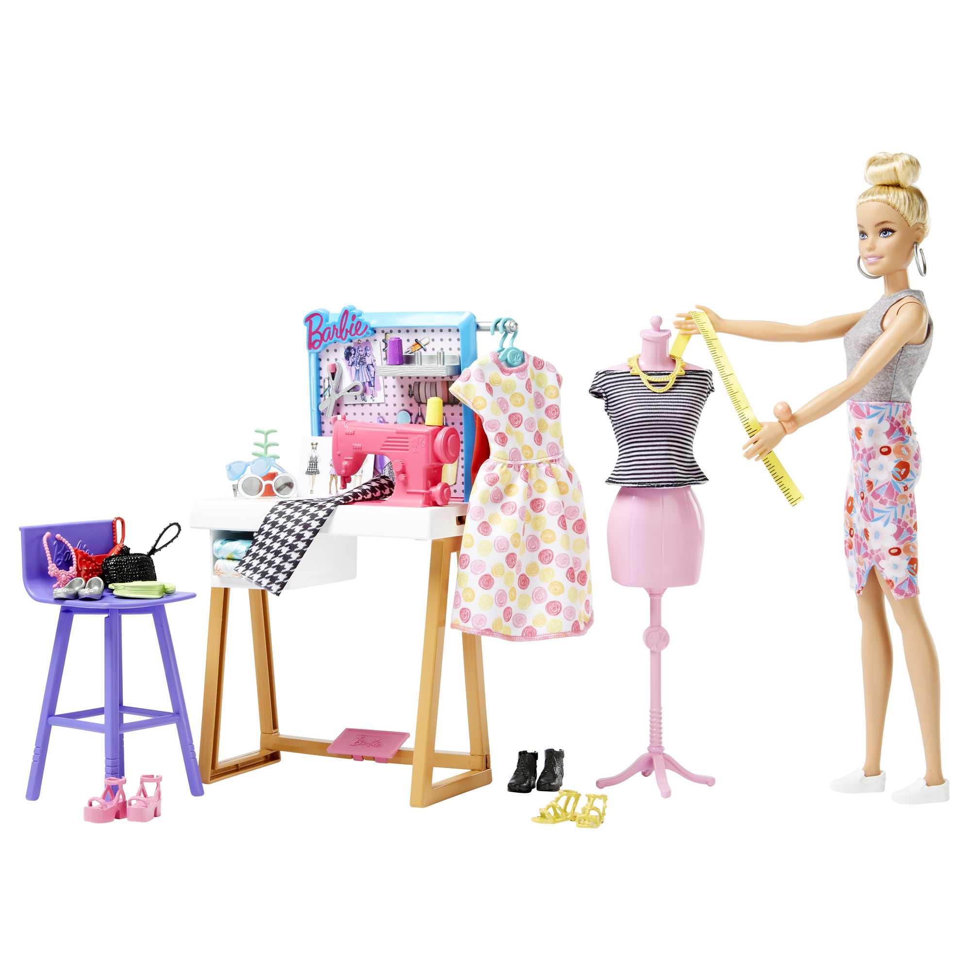 Barbie Fashion Designer Doll (12-In/30.40-Cm) & Studio. 25+ Design & Fashion Accessories. Ages 3 & Up - Image 4