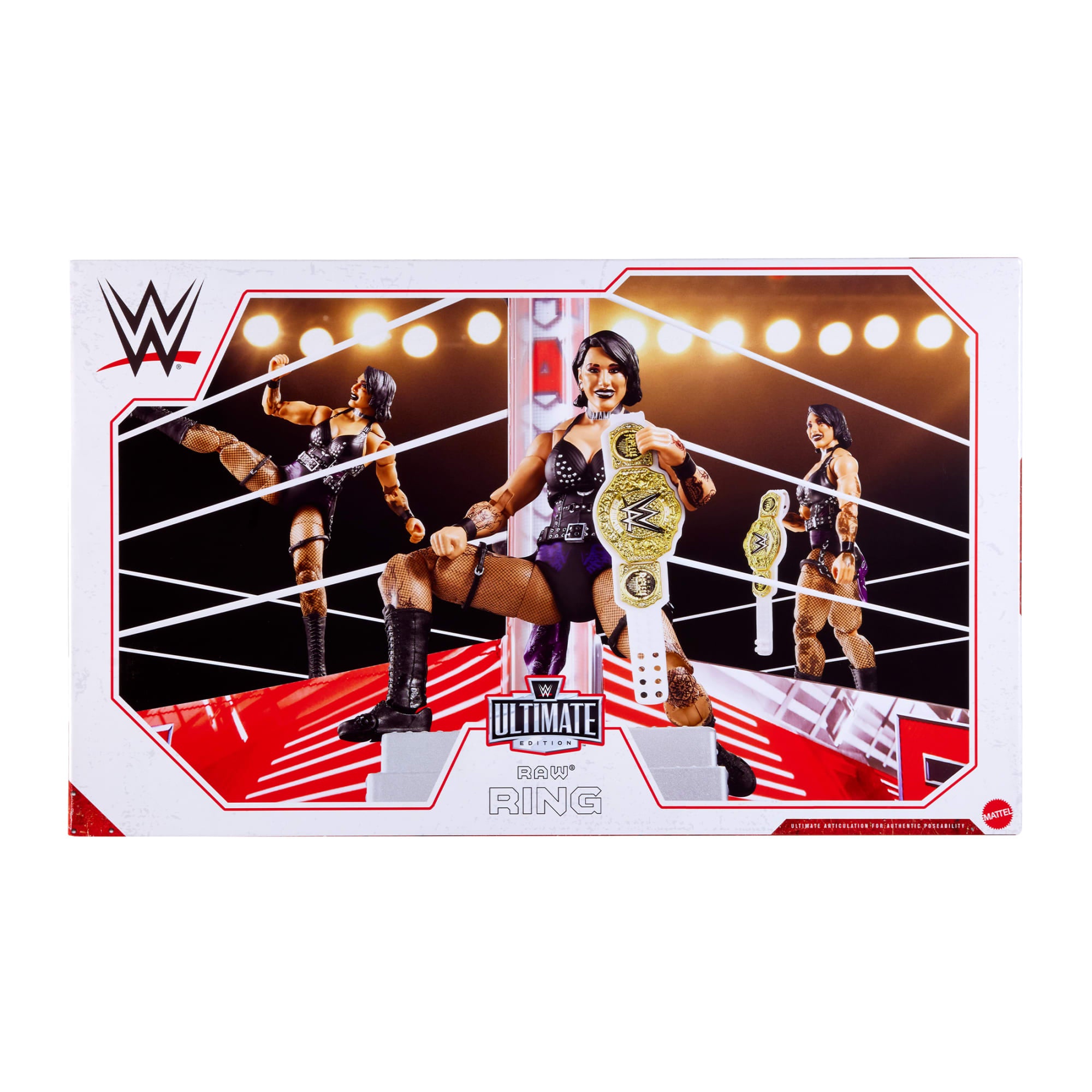 WWE Ultimate Edition RAW Ring and WWE Superstar Rhea Ripley Figure - Image 18