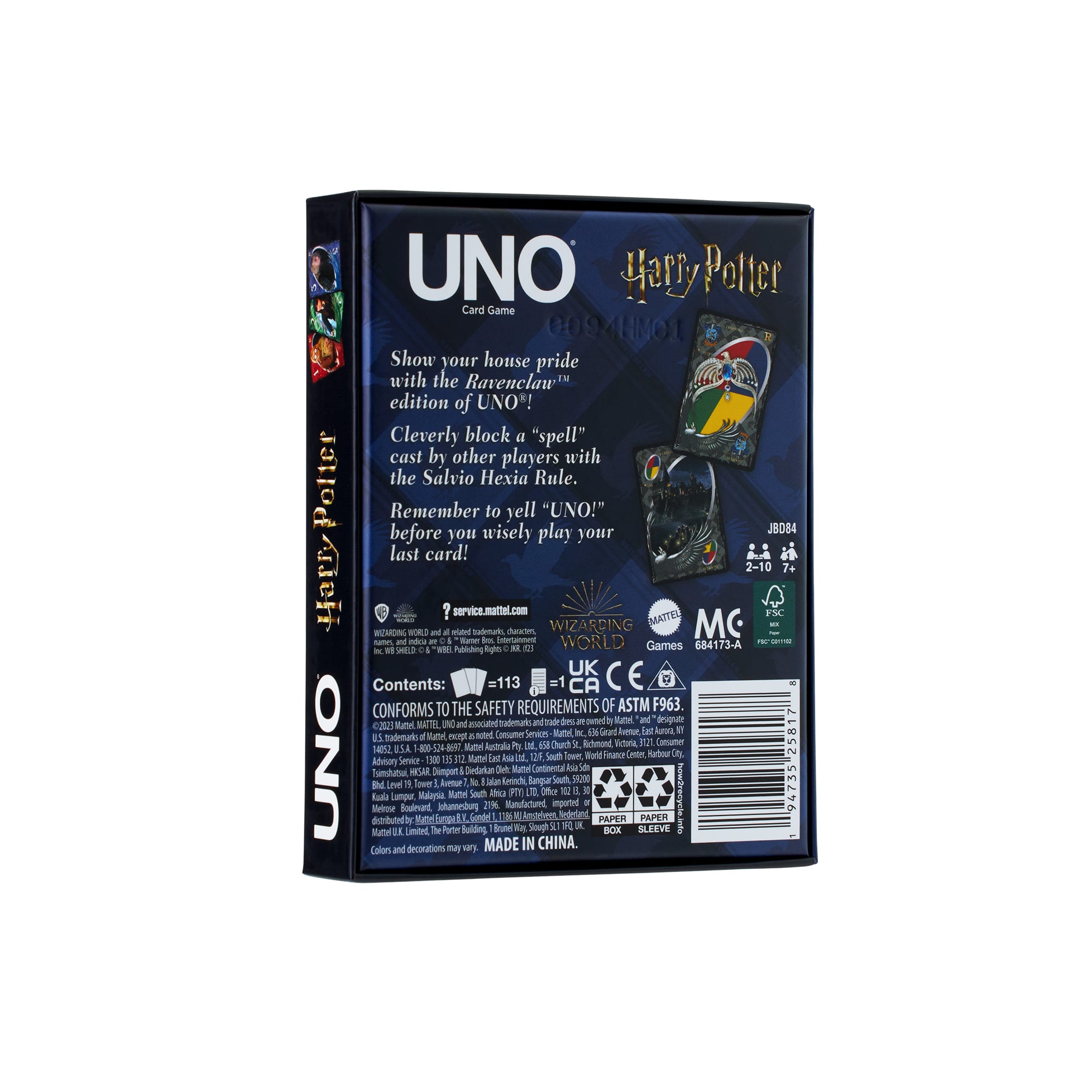UNO Fandom Harry Potter Ravenclaw Game Deck - Image 12