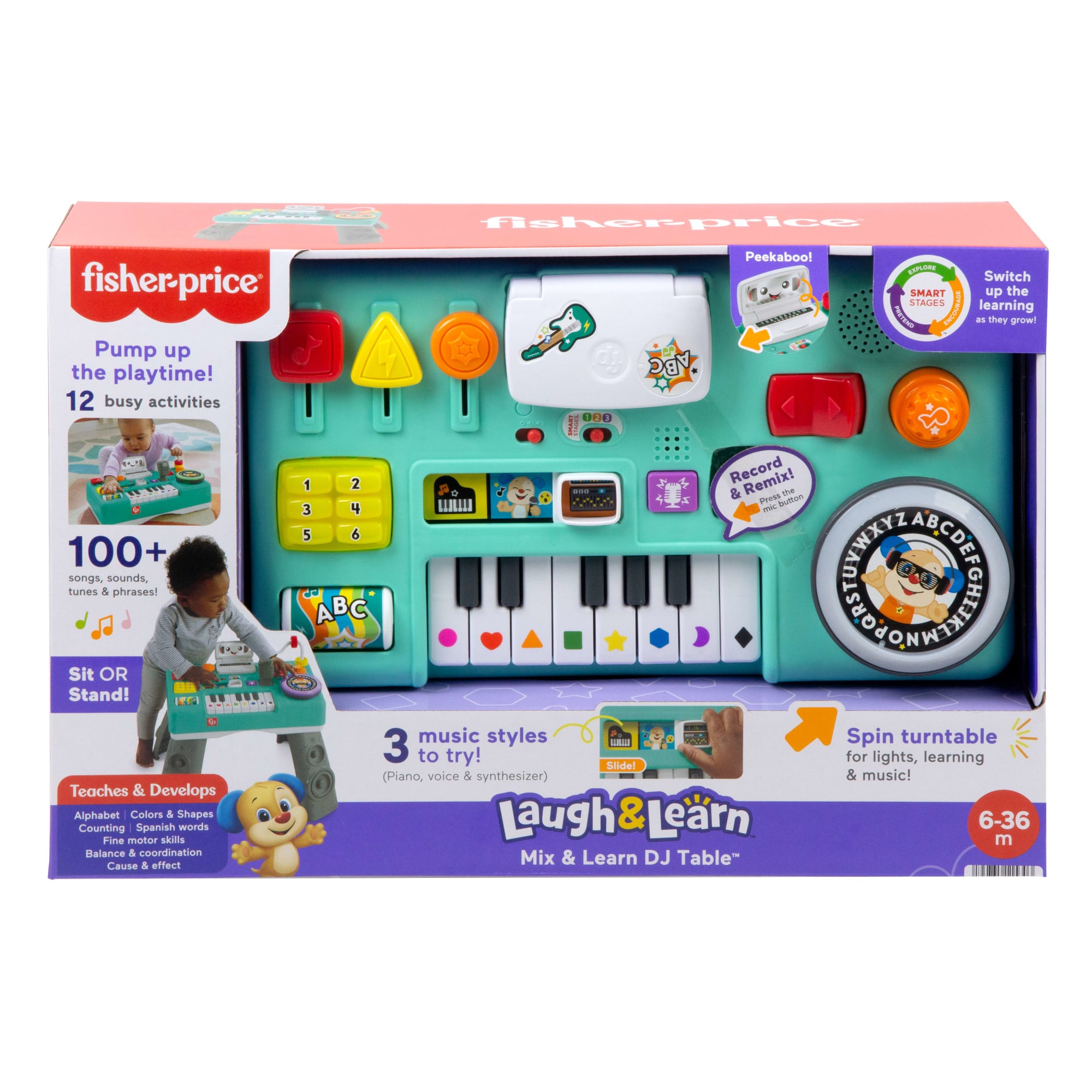 Fisher-Price Laugh & Learn Mix & Learn DJ Table. Musical Learning Toy For Baby & Toddler - Image 6