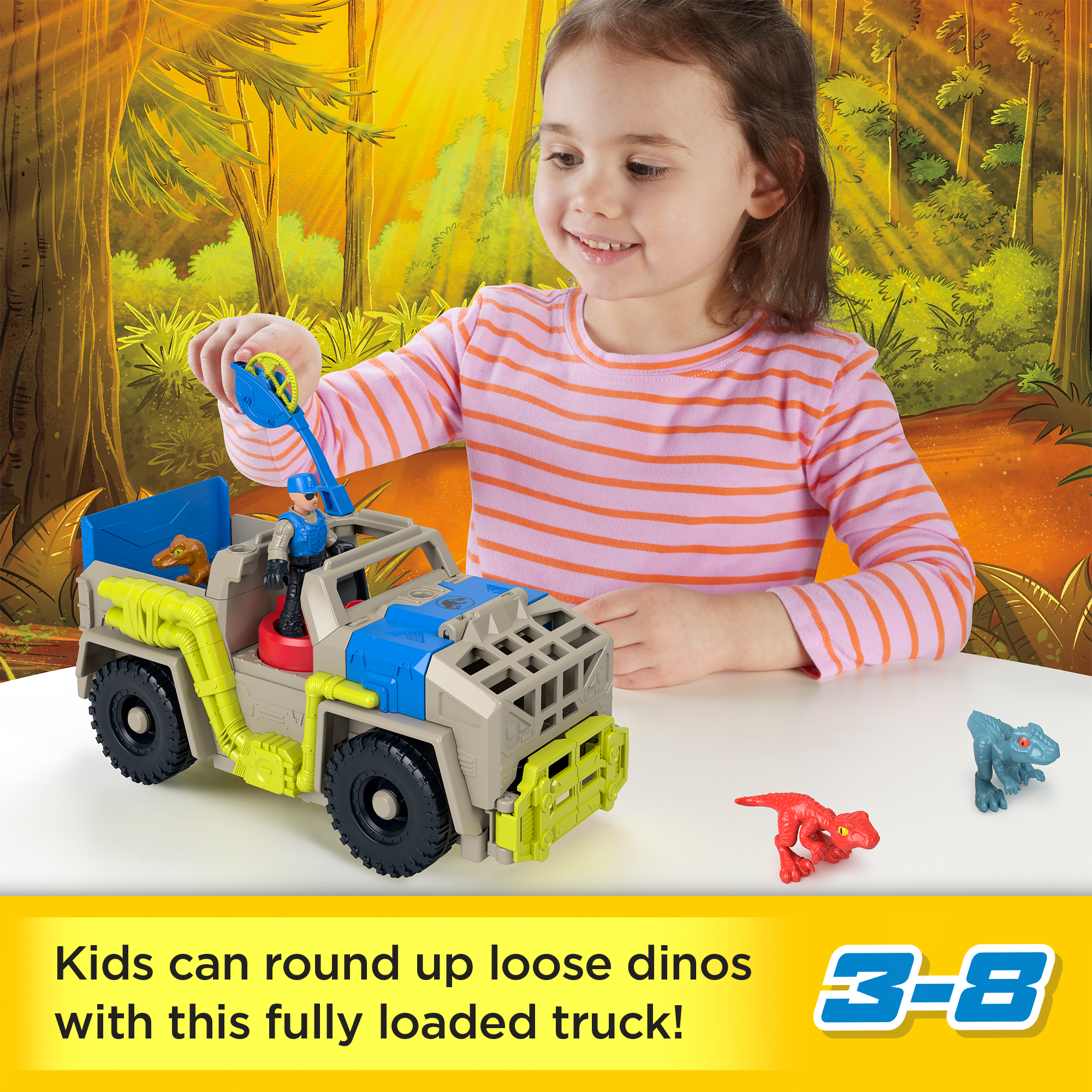 Imaginext Jurassic World Camion de Pistage et de Transport de Dinos - Image 3