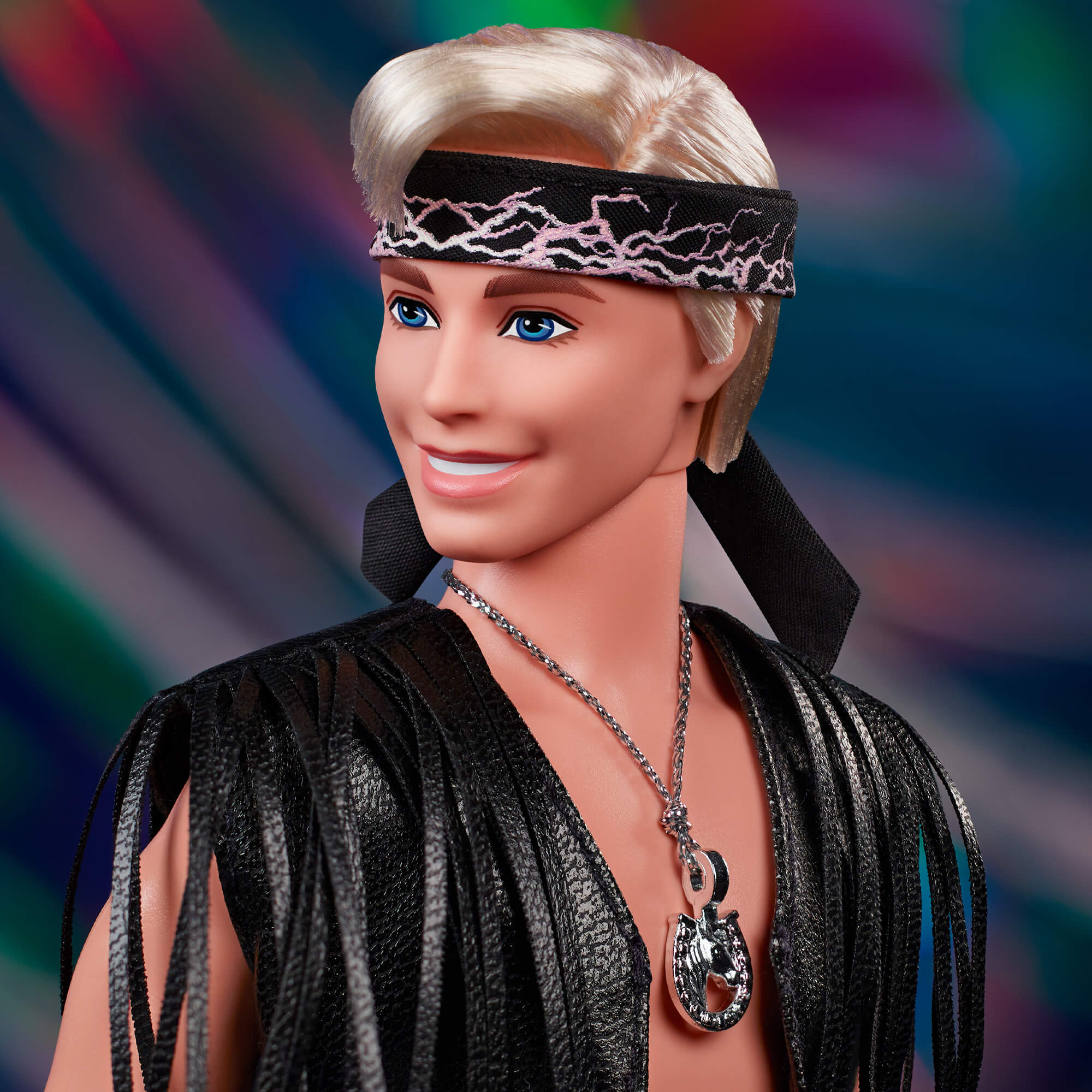 Ken Doll in Faux Fur Coat and Black Fringe Vest – Barbie The Movie - Image 7