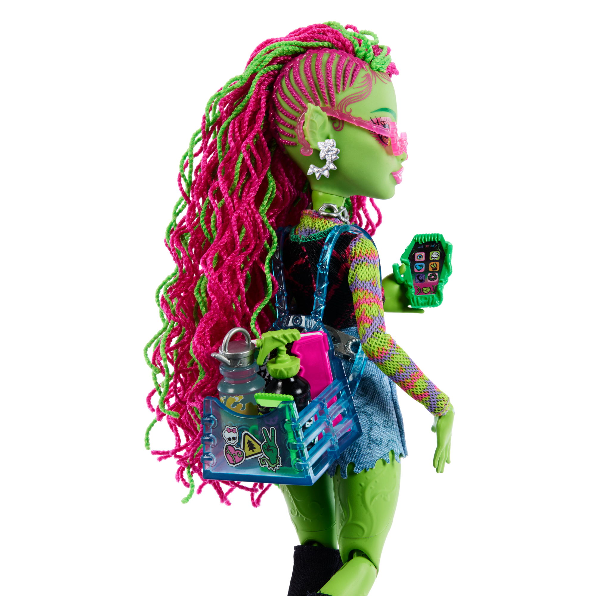 Monster High Venus Mcflytrap Fashion Doll With Pet Chewlian And Accessories - Image 4