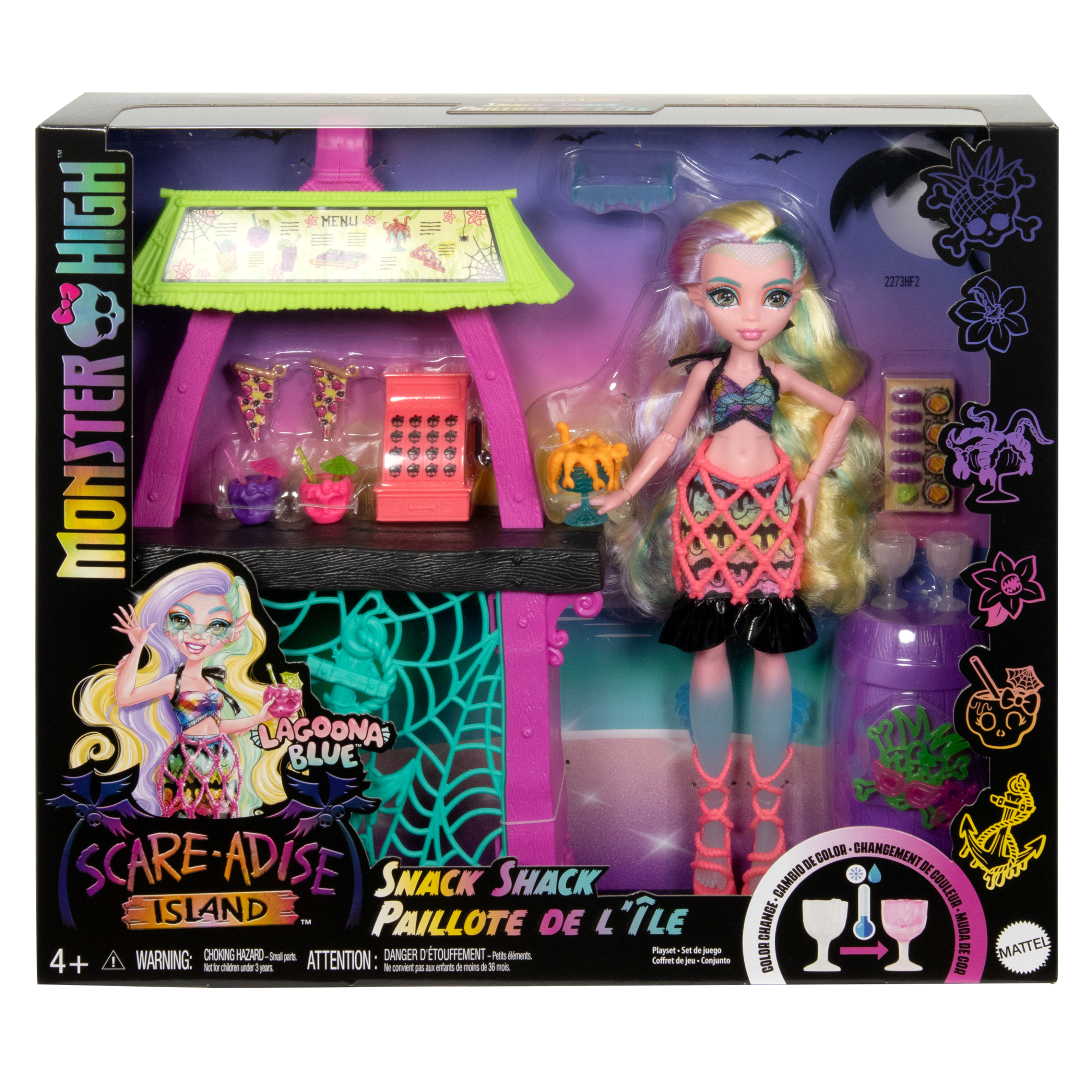 Monster High Lagoona Blue Fashion Doll And Playset. Scare-Adise Island Snack Shack With Food Accessories - Image 6