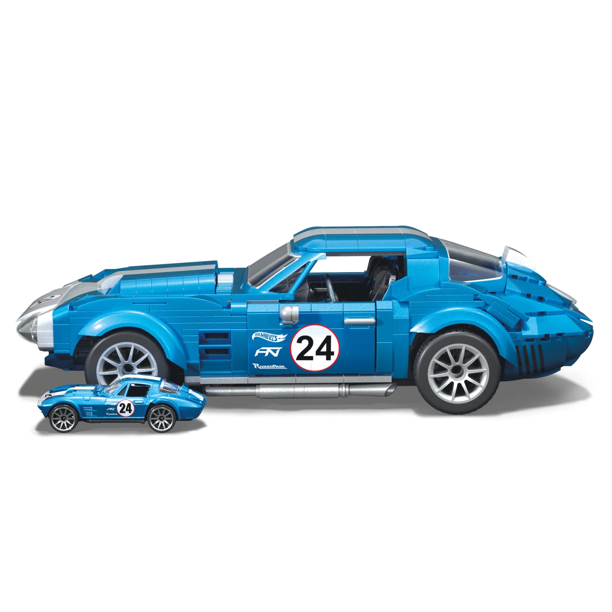 MEGA Hot Wheels '63 Corvette Grand Sport Race Car Building Kit - Image 2