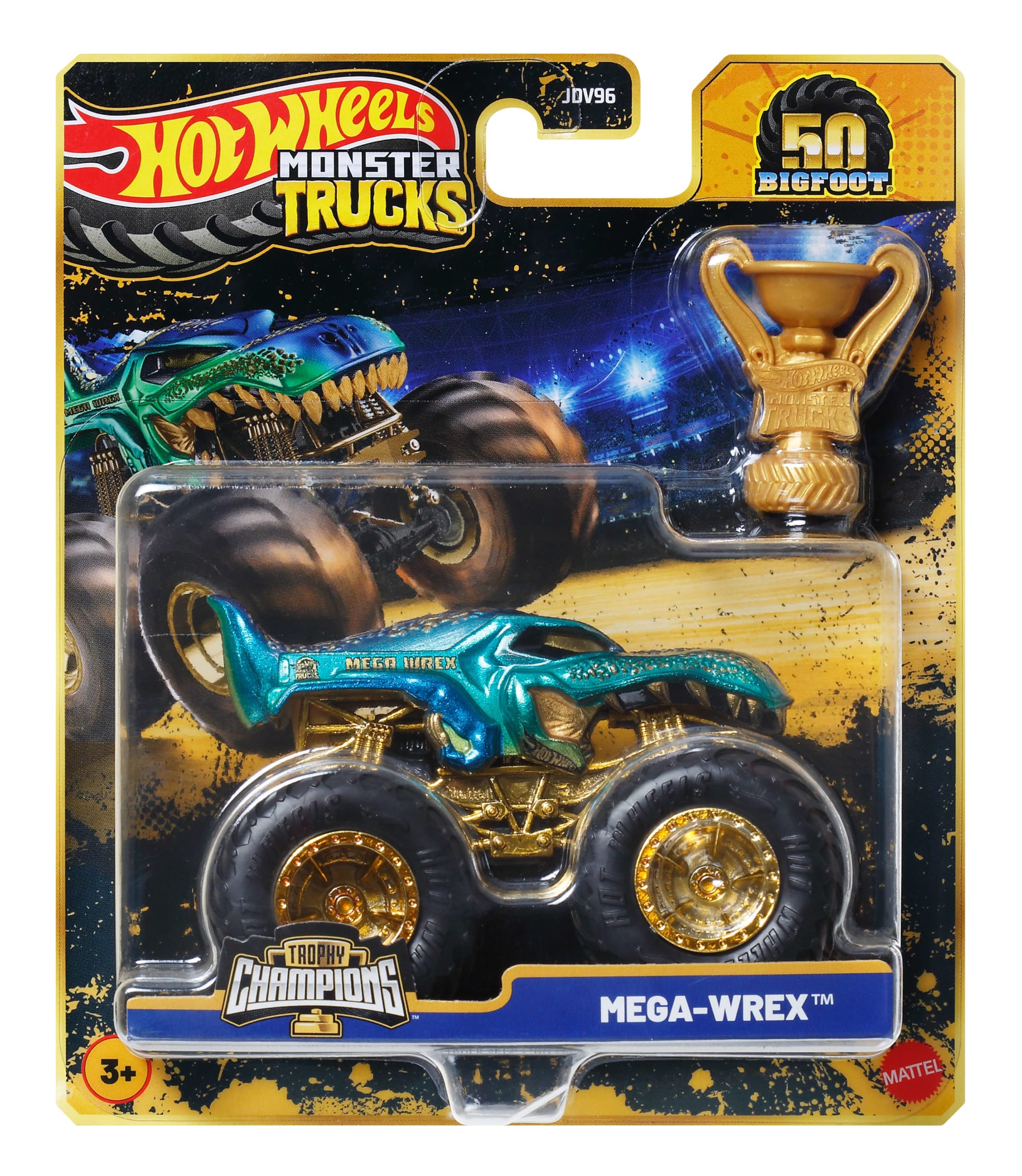 Hot Wheels Monster Trucks Vehículo de Juguete Auto Sorpresa Campeonato de Bigfoot Escala 1:64 - Image 2