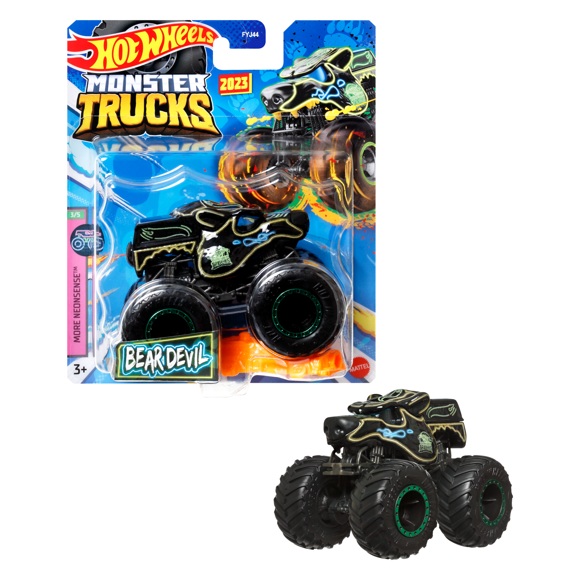 Hot Wheels Monster Trucks Veículo de Brinquedo Carro Surpresa Escala 1:64 - Image 2