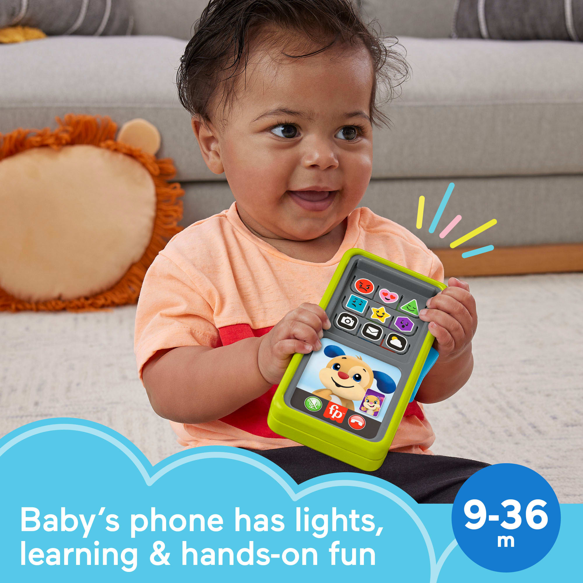 Fisher-Price Laugh & Learn 2-In-1 Slide To Learn Smartphone Musical Toy For Baby & Toddler - Image 2