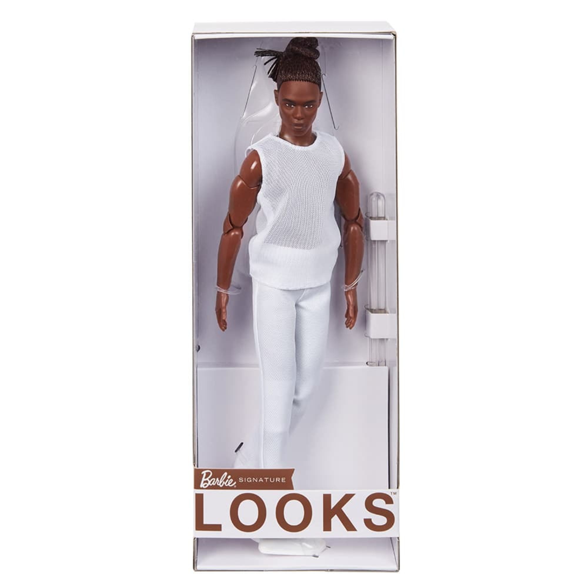 Barbie Looks Ken Doll (Brunette with Braids & Bun Hairstyle) - Image 11