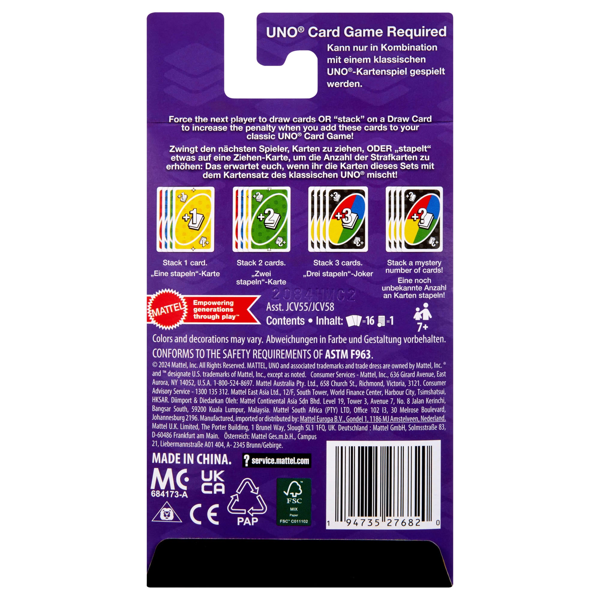 UNO Add-On-Packs Stack Pack Card Game For Kids. Family & Game Nights. Travel. Camping & Parties - Image 6