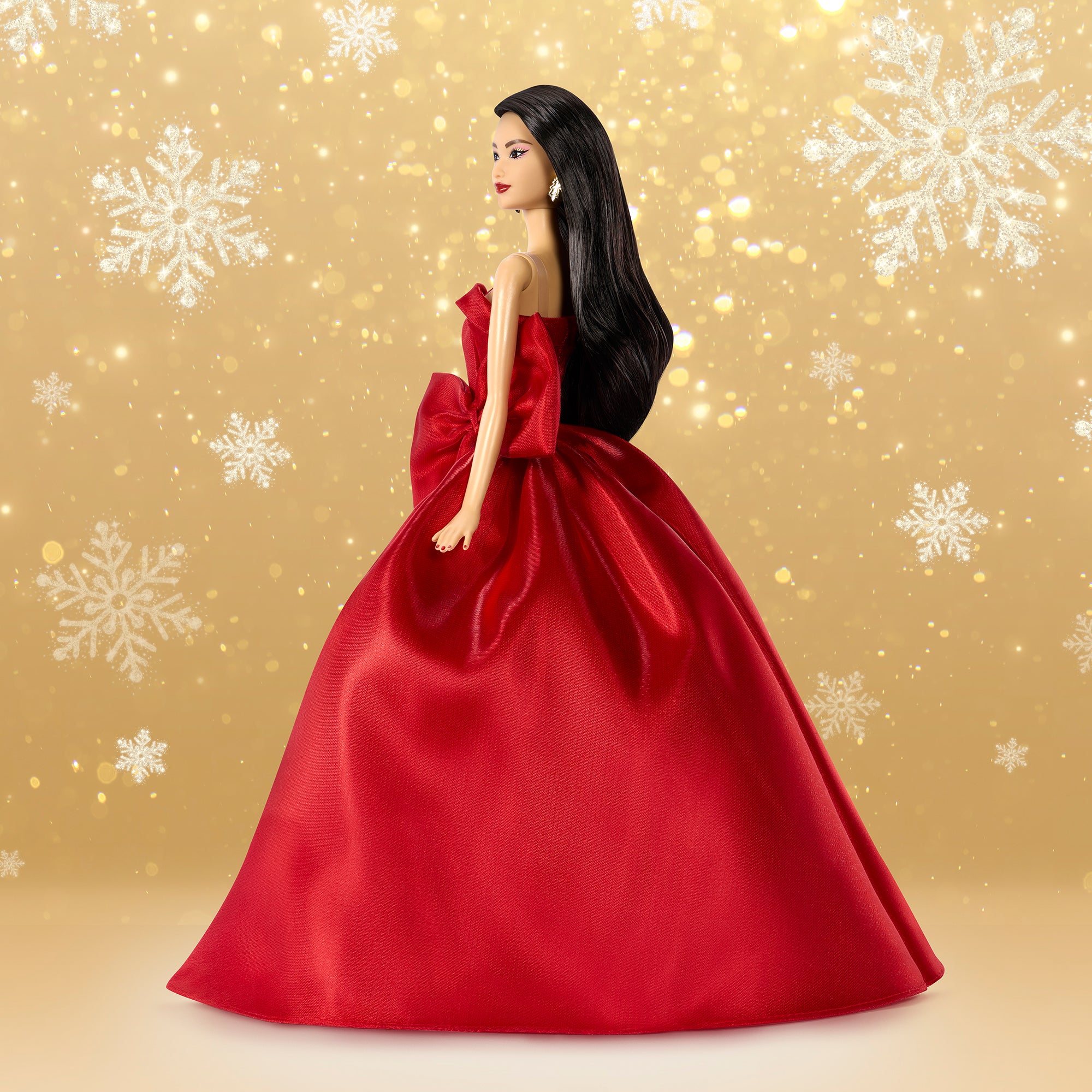 Barbie Signature 2026 Holiday Barbie Doll with Dark Brown Hair - Image 3