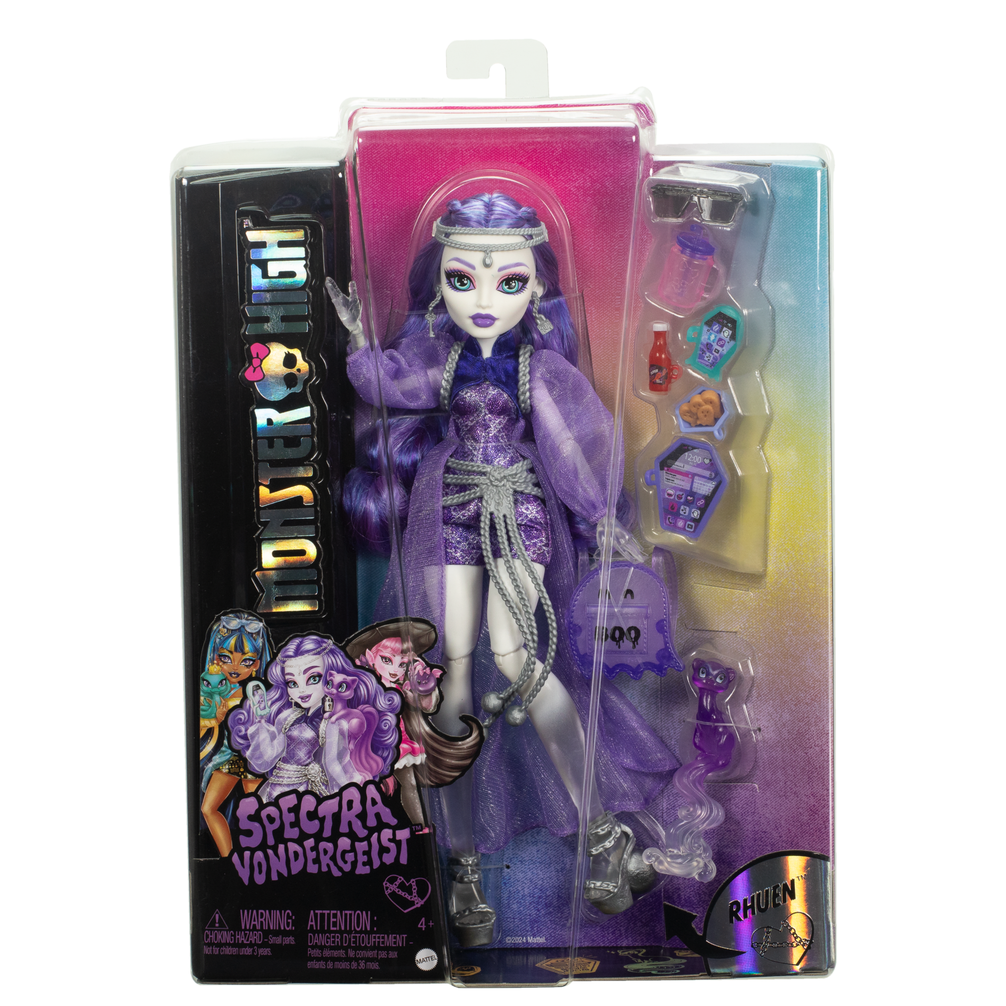 Monster High Spectra Vondergeist Fashion Doll With Pet Ferret Rhuen And Accessories - Image 6